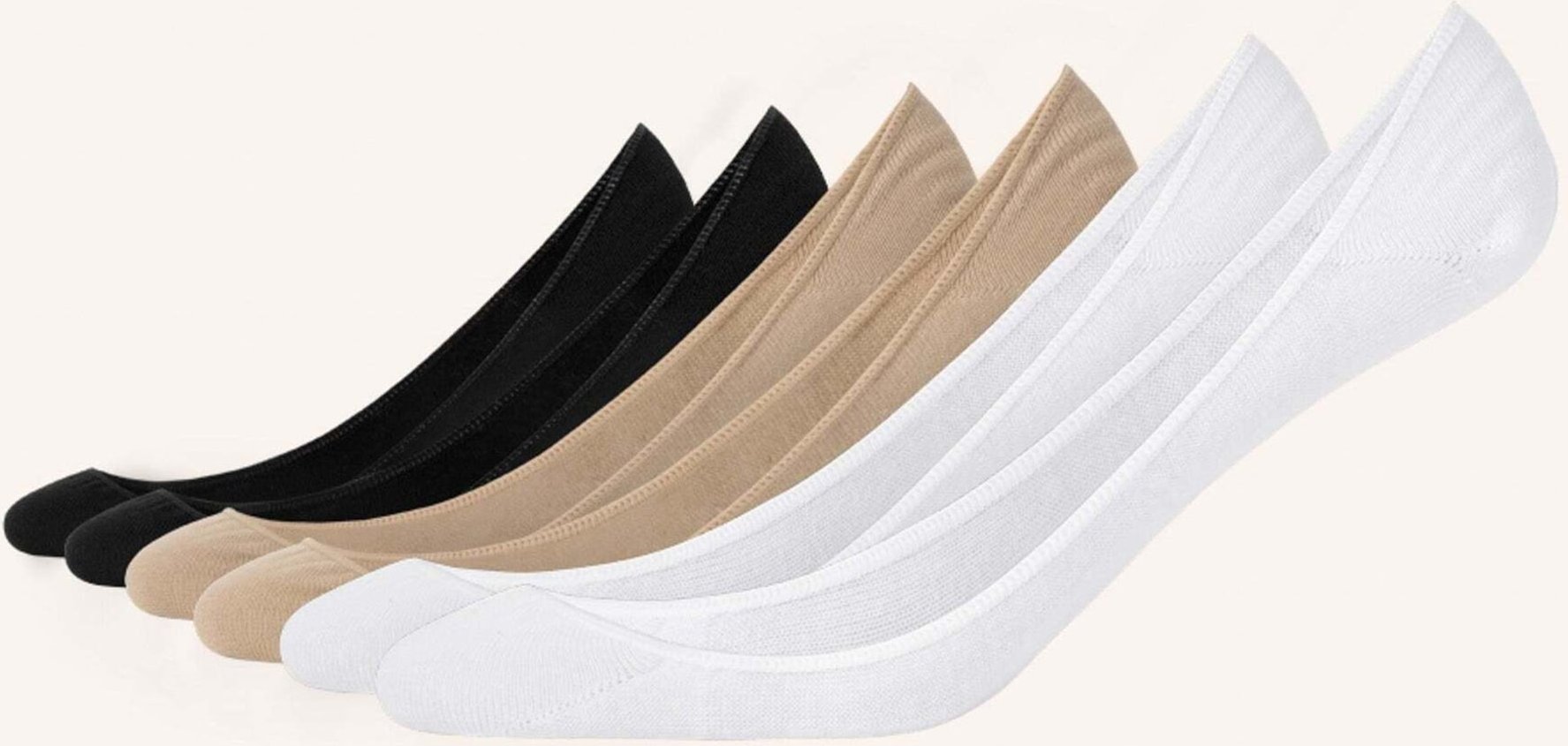 Snocks 6er-Pack Füßlinge schwarz