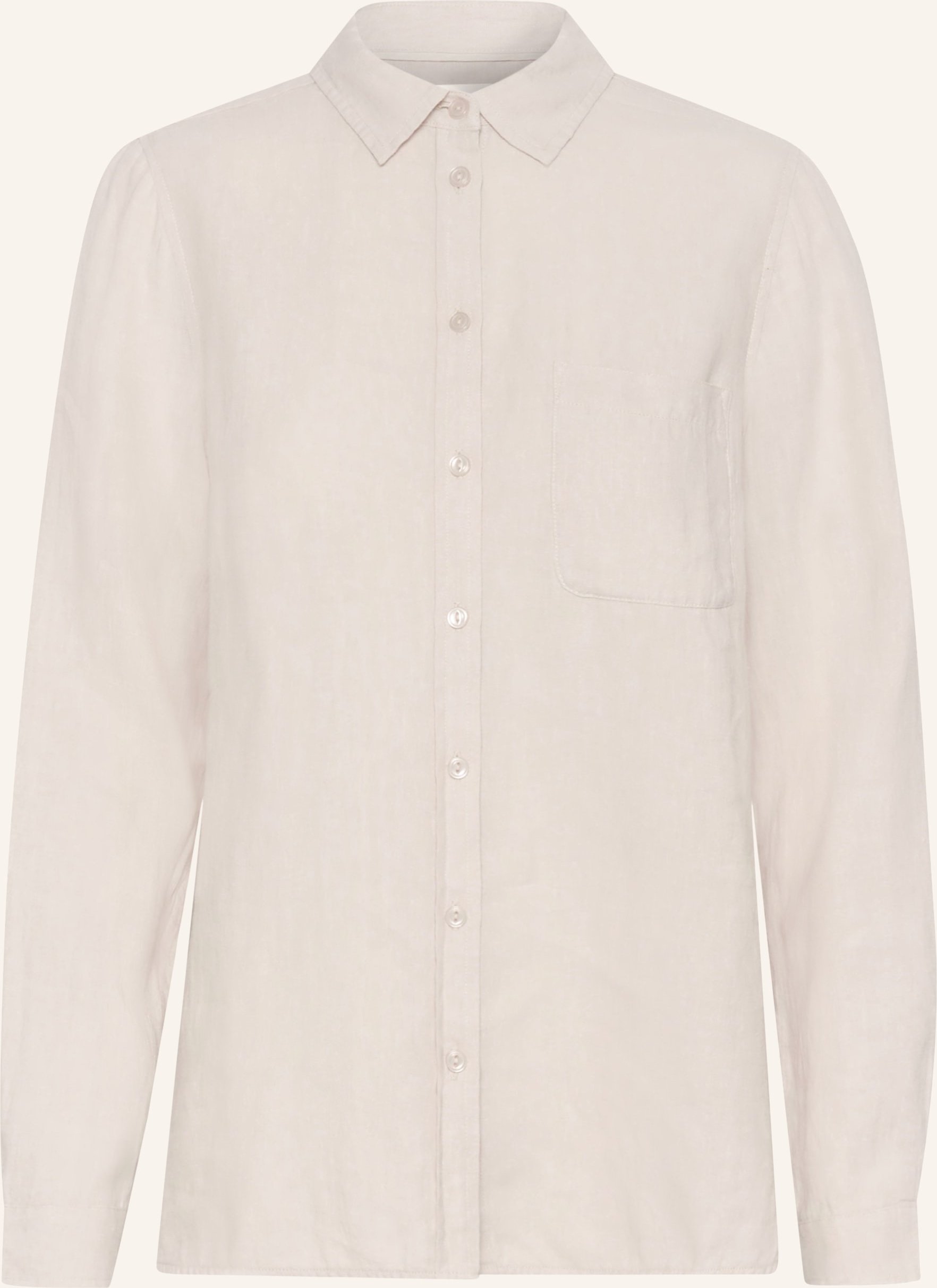 Part Two Hemdbluse Kivaspw Aus Leinen beige