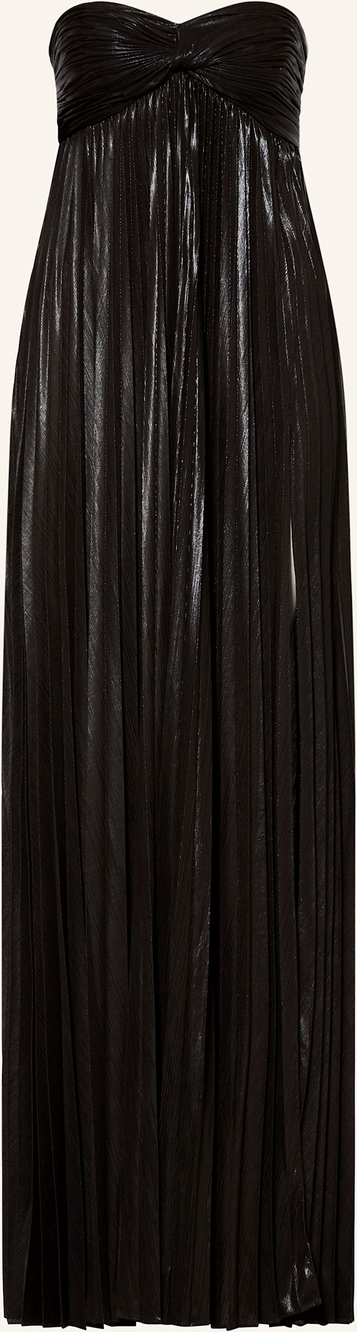 Retrofête Plisseekleid Zoa schwarz