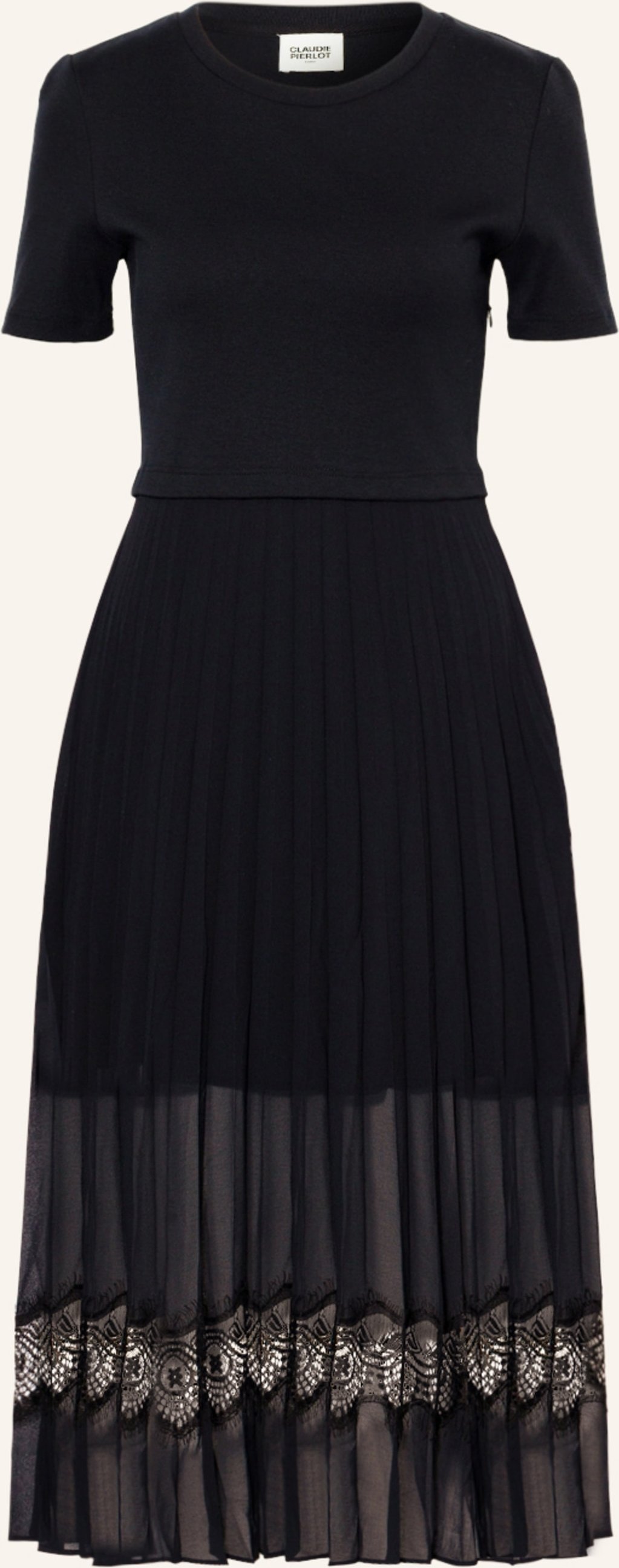 Claudie Pierlot Kleid Im Materialmix blau