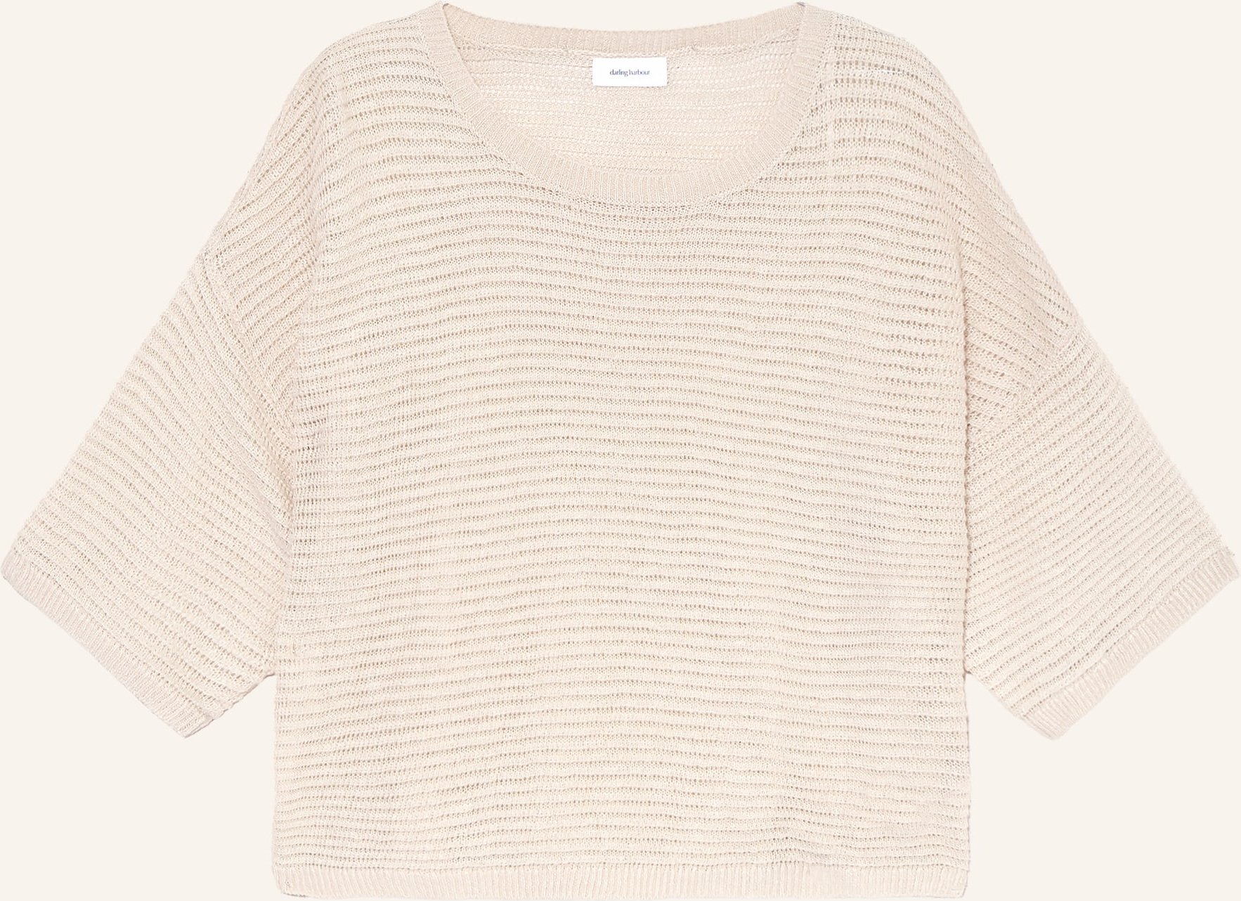 Darling Harbour Strickshirt Aus Leinen beige