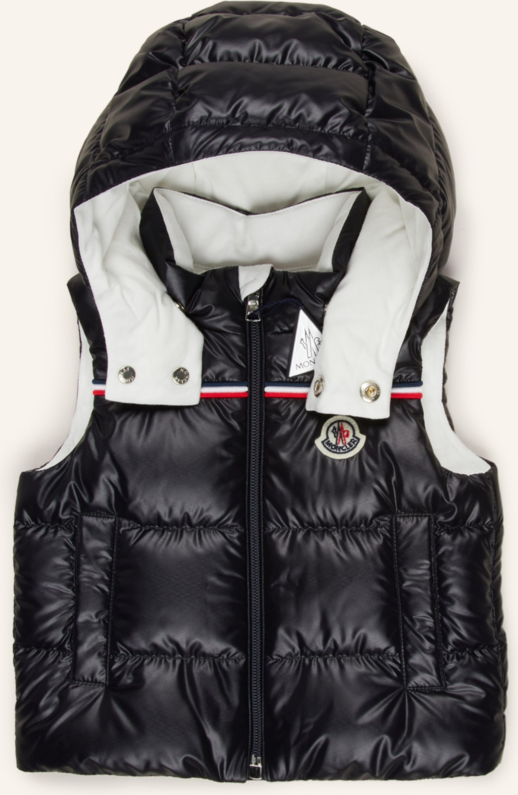 Moncler Enfant Daunenweste Peter Mit Abnehmbarer Kapuze blau