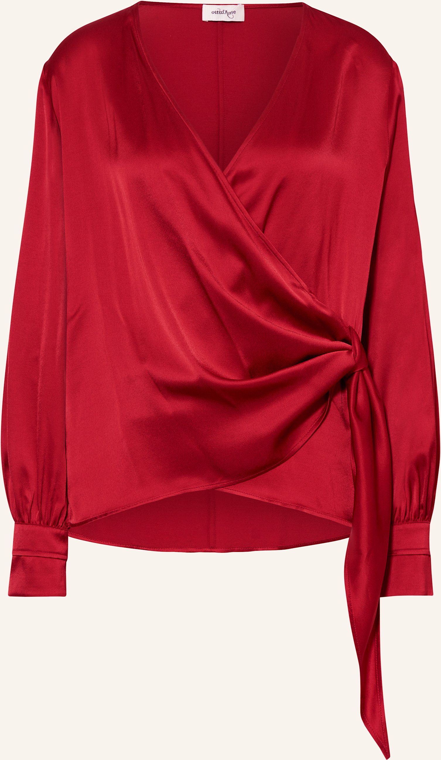 Ottod'ame Wickelbluse Aus Satin rot