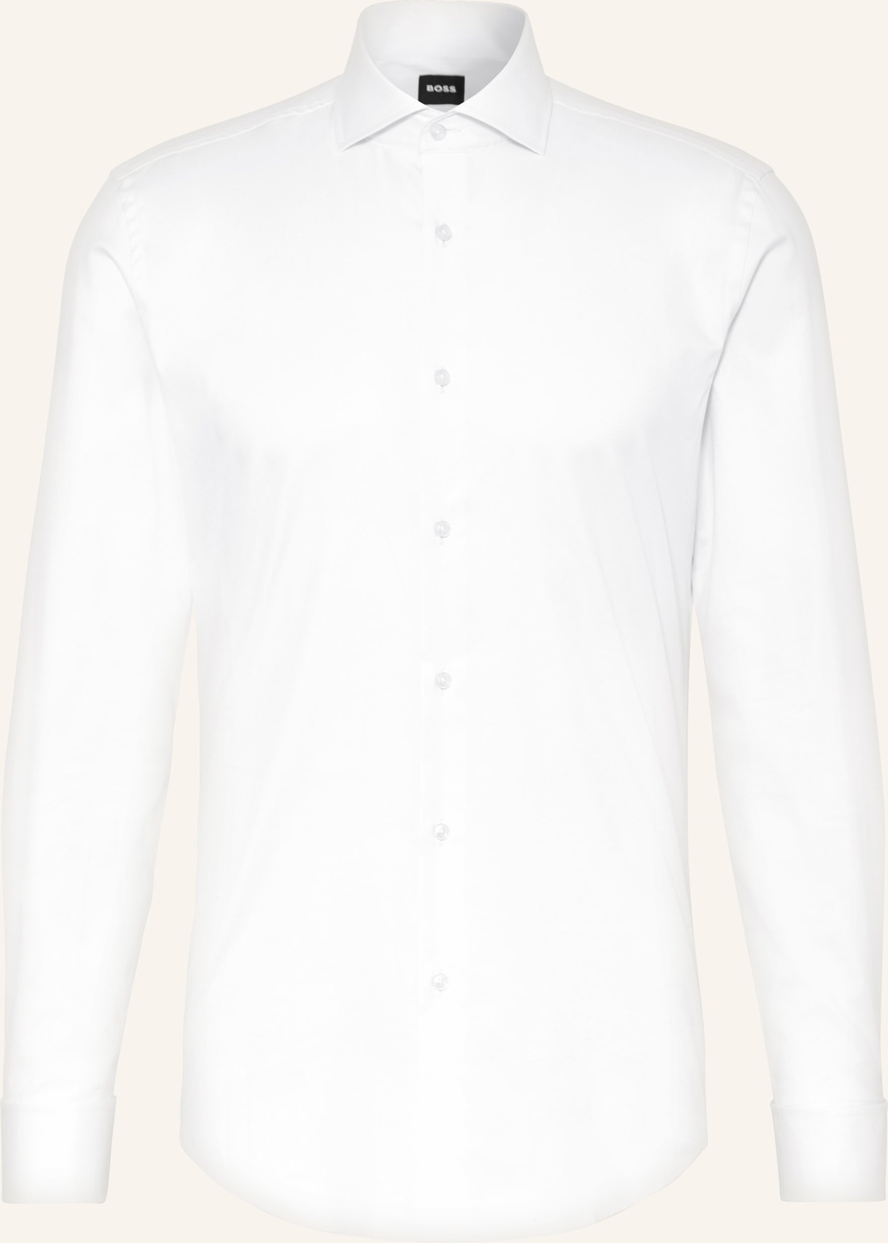 Boss Hemd Hank Slim Fit Mit Umschlagmanschette weiss