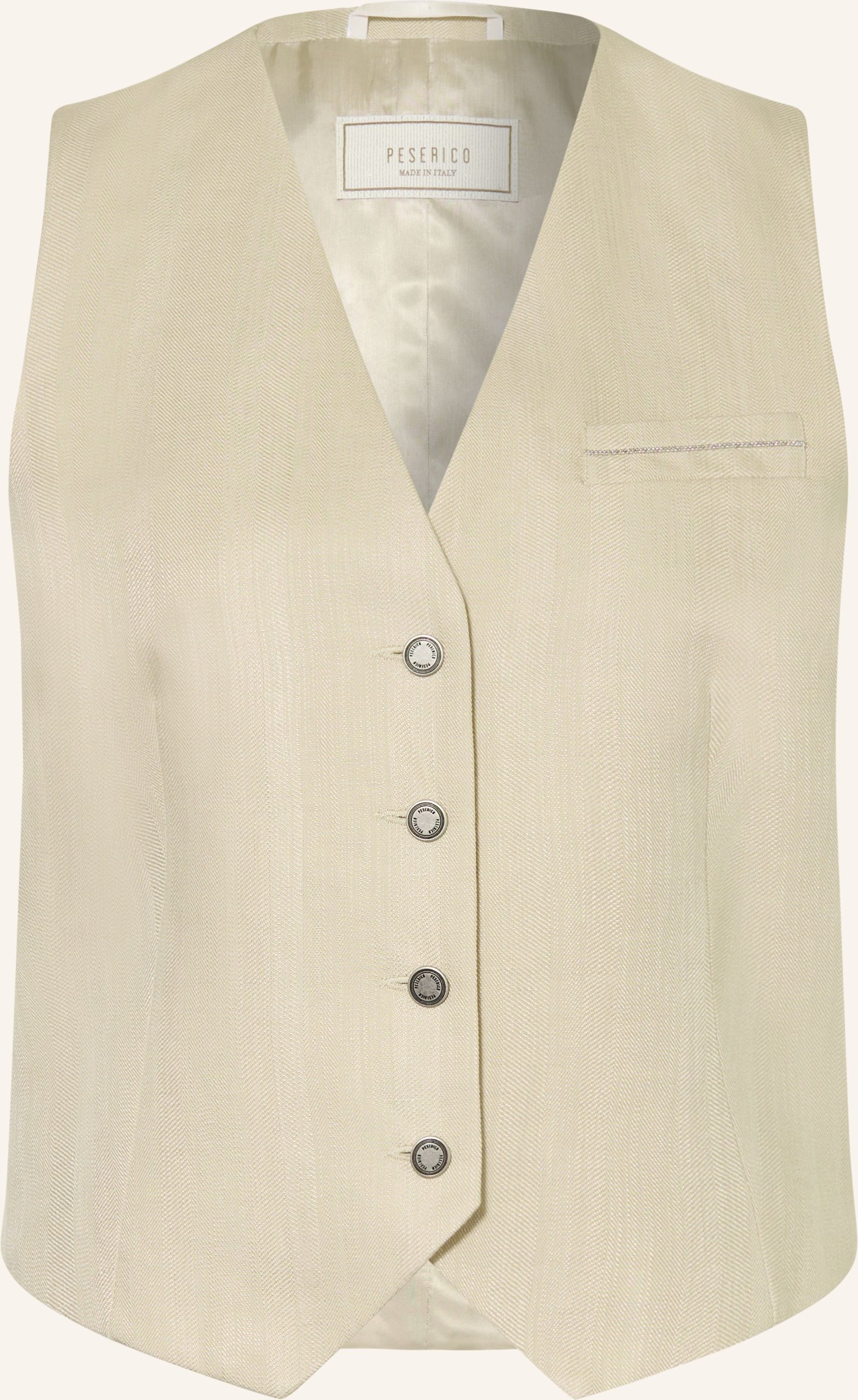 Peserico Blazerweste Mit Leinen beige