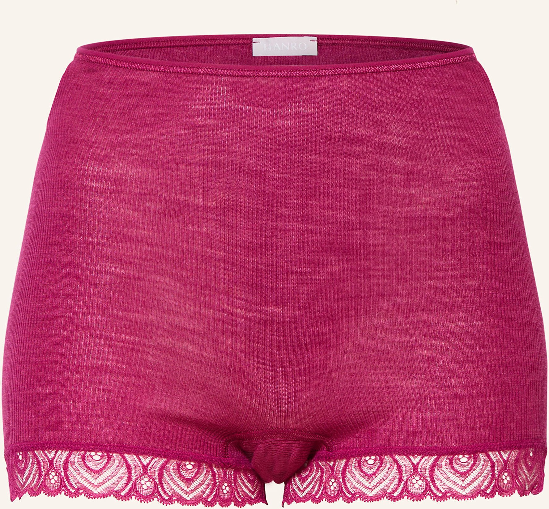 Hanro Panty Woolen Lace Aus Merinowolle Mit Spitze pink
