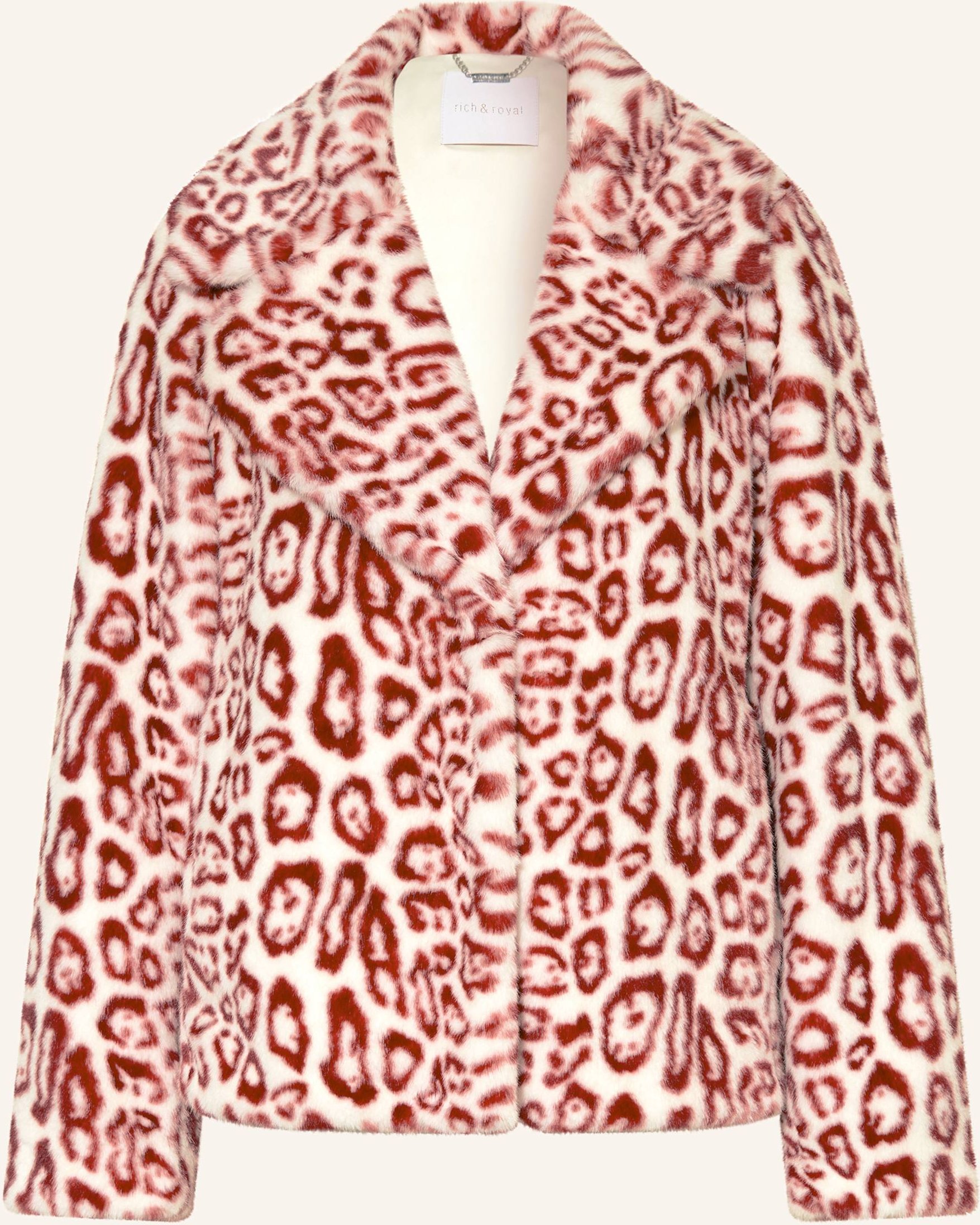 Rich & Royal Kunstfell-Jacke rot