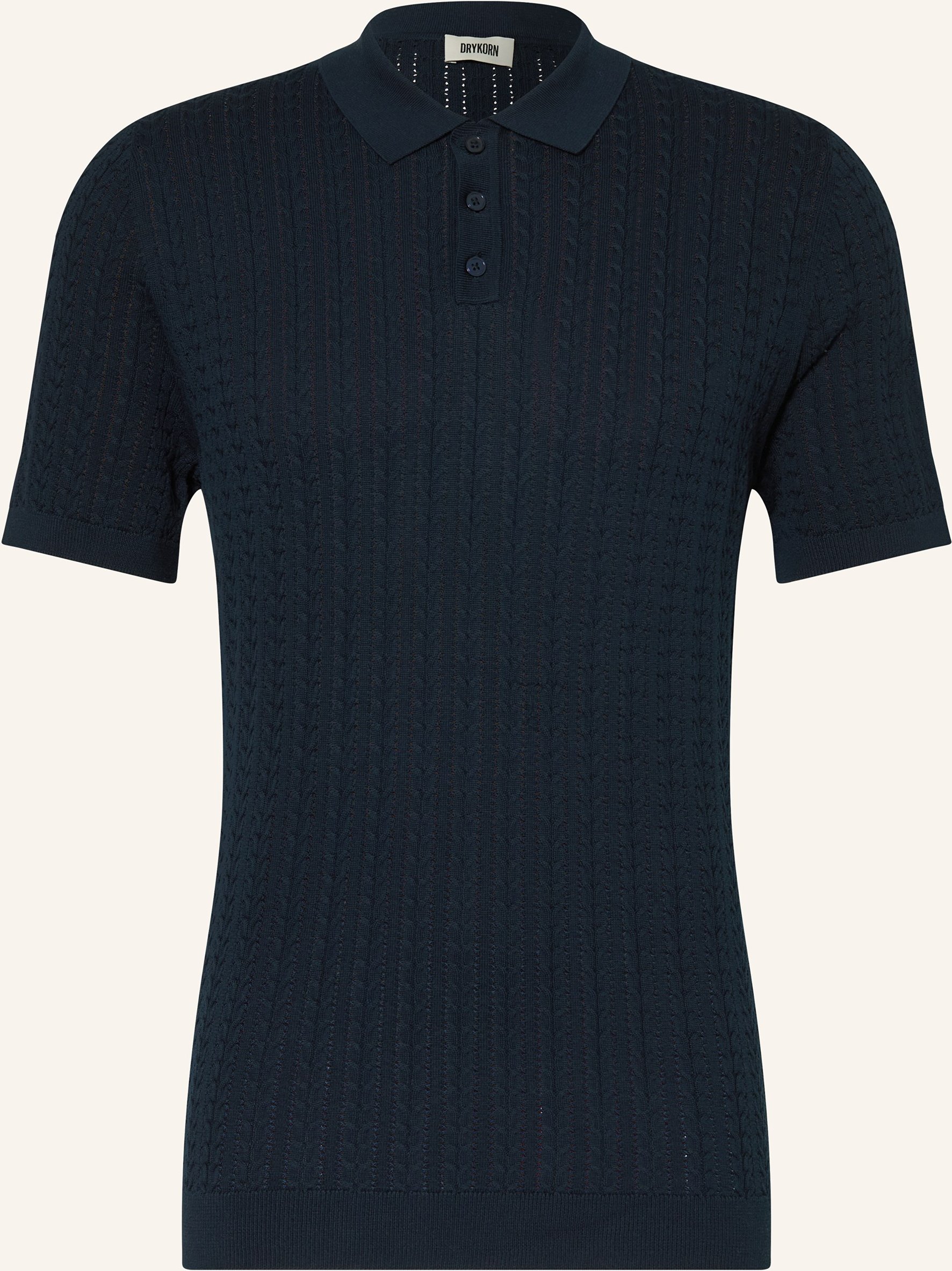 Drykorn Strick-Poloshirt Triton Regular Fit blau
