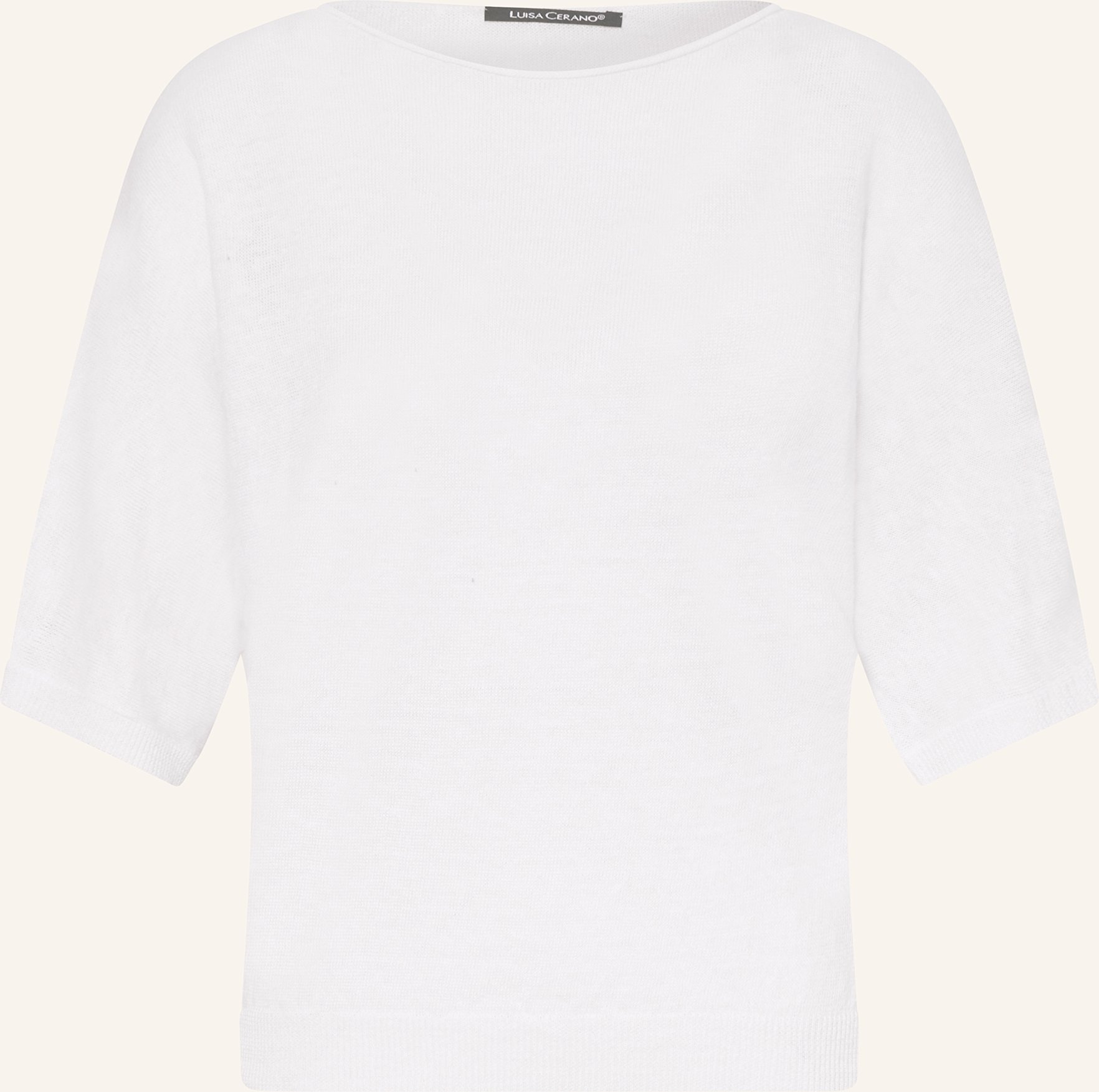 Luisa Cerano Strickshirt Aus Leinen weiss