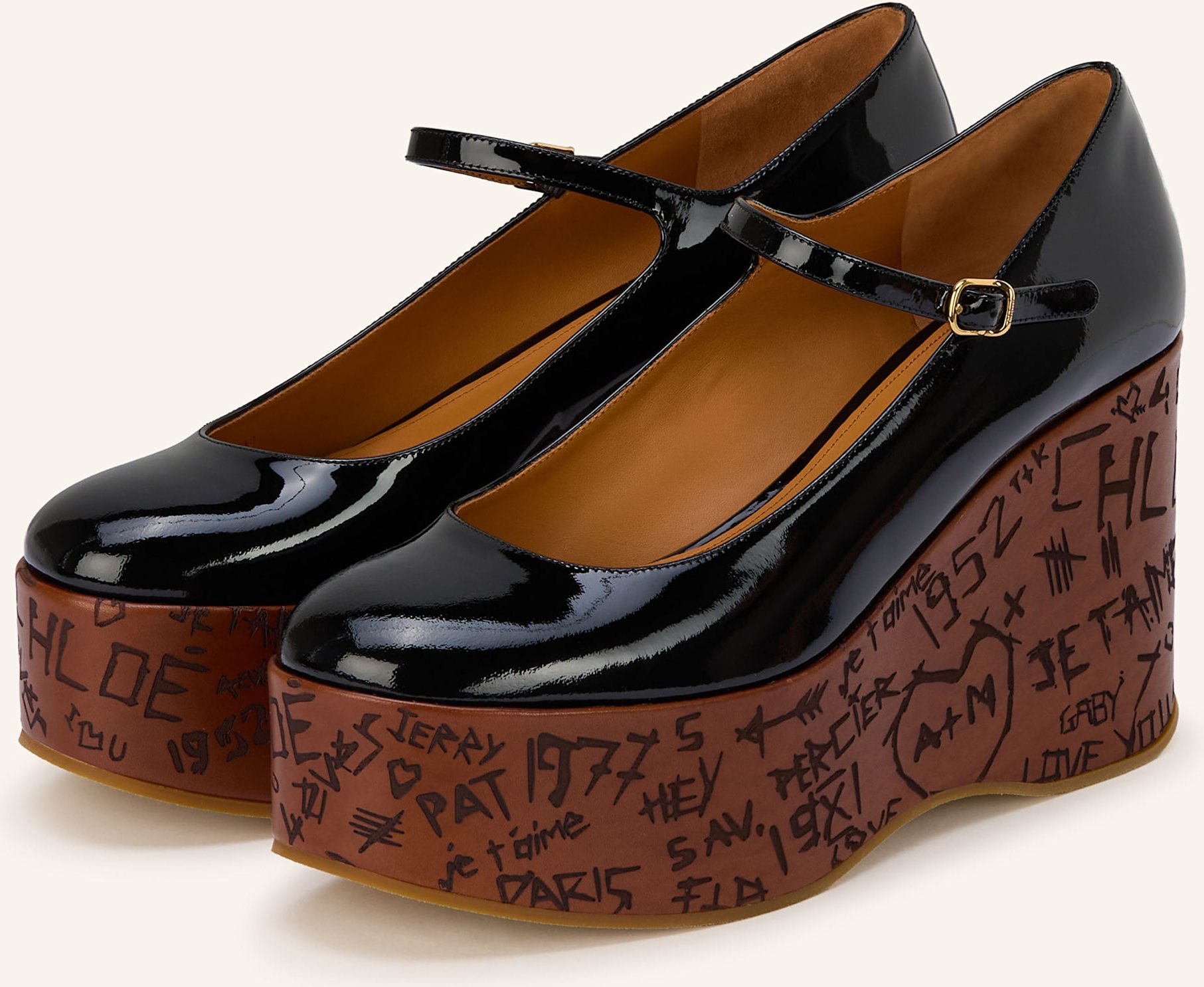 Thumbnail - Chloé Plateau-Wedges Maxime schwarz