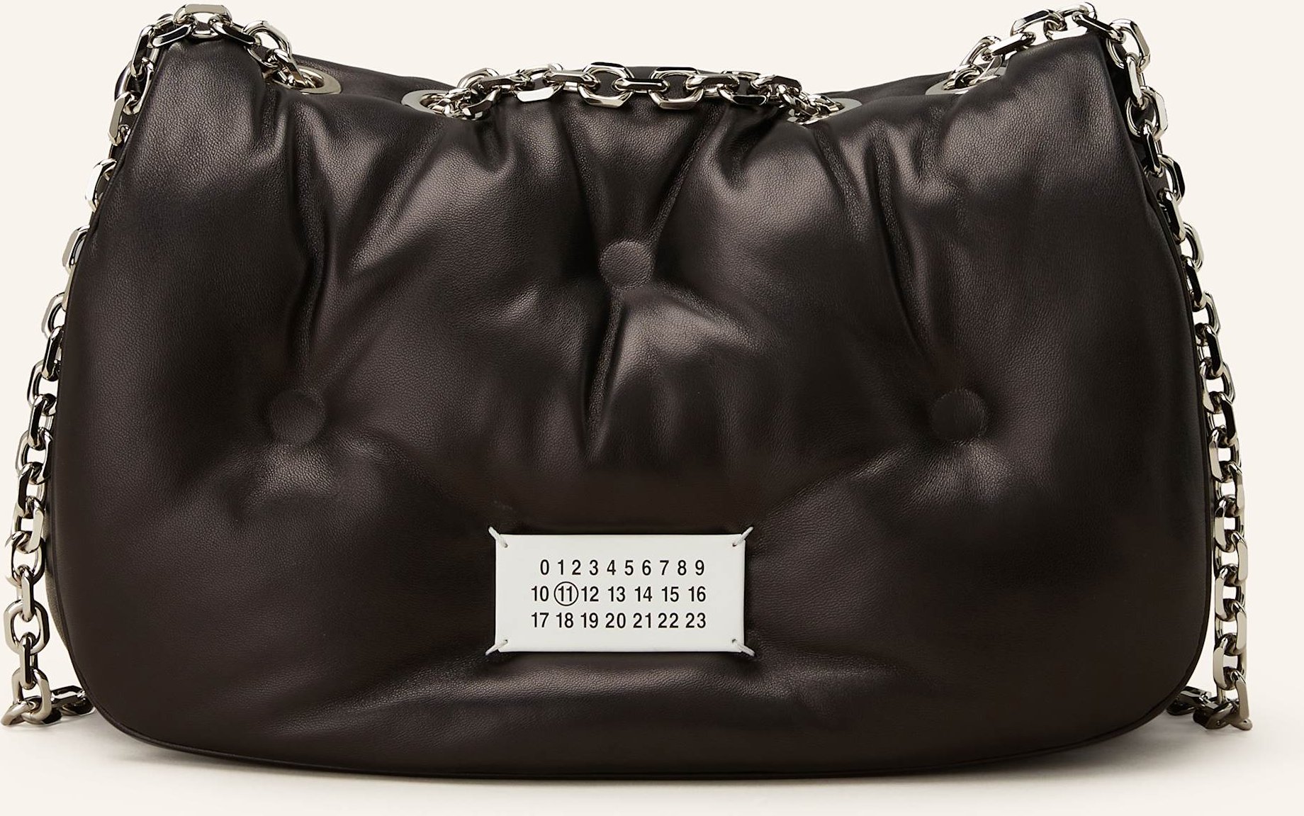 Maison Margiela Umhängetasche Glam Slam Flap Medium schwarz