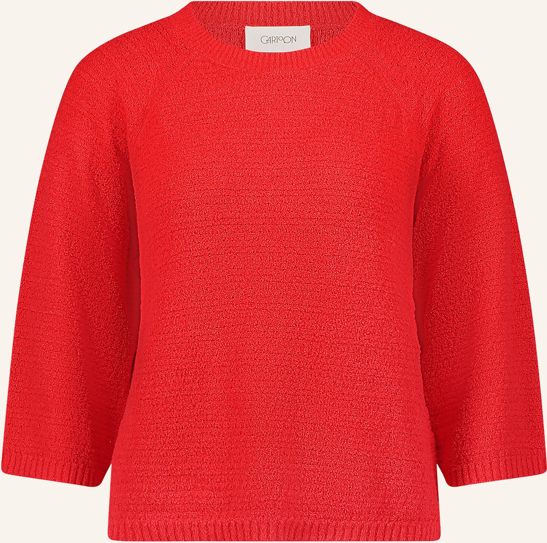 Cartoon Pullover Mit 3/4-Arm rot