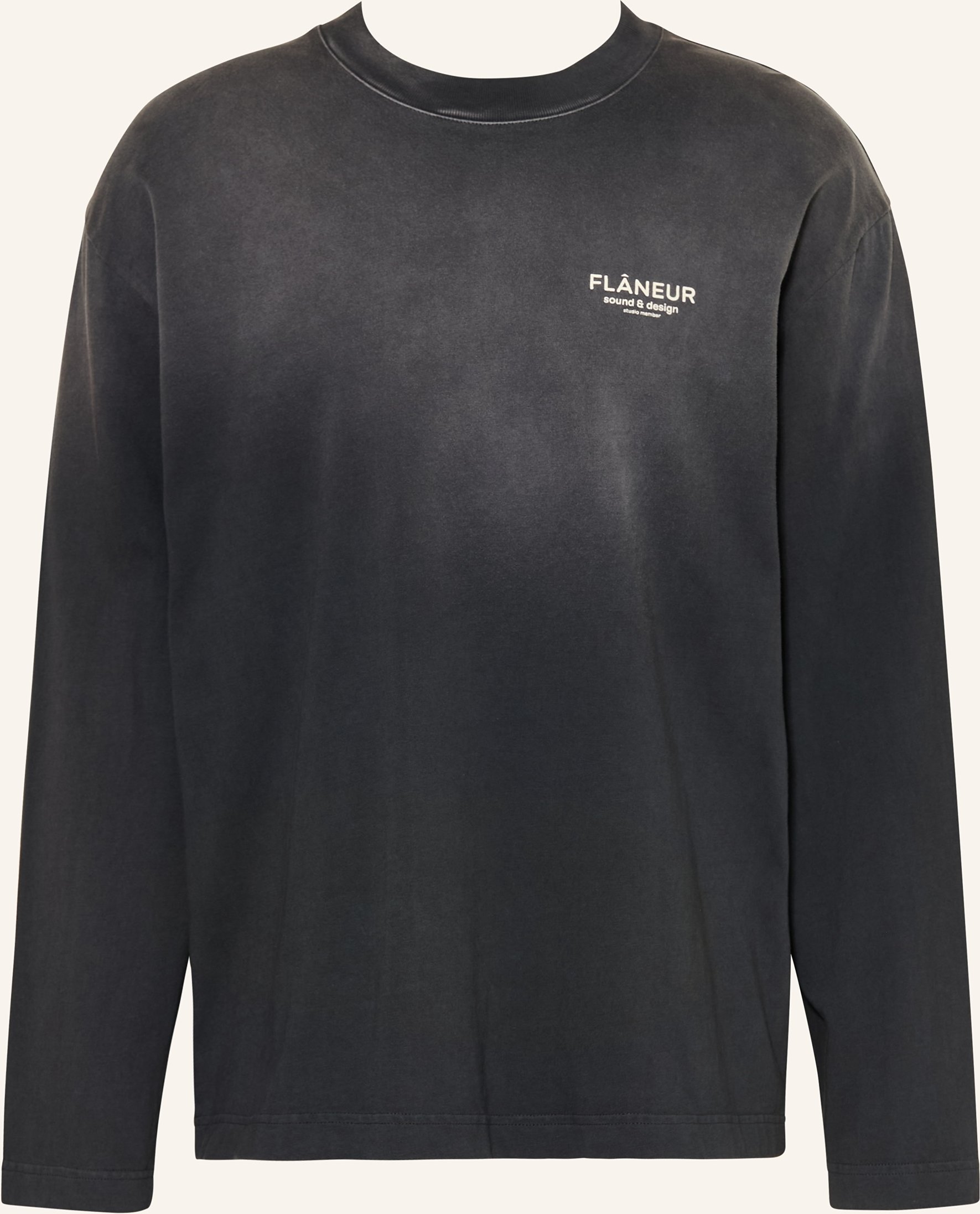 Flâneur Oversized-Longsleeve Sound & Design schwarz