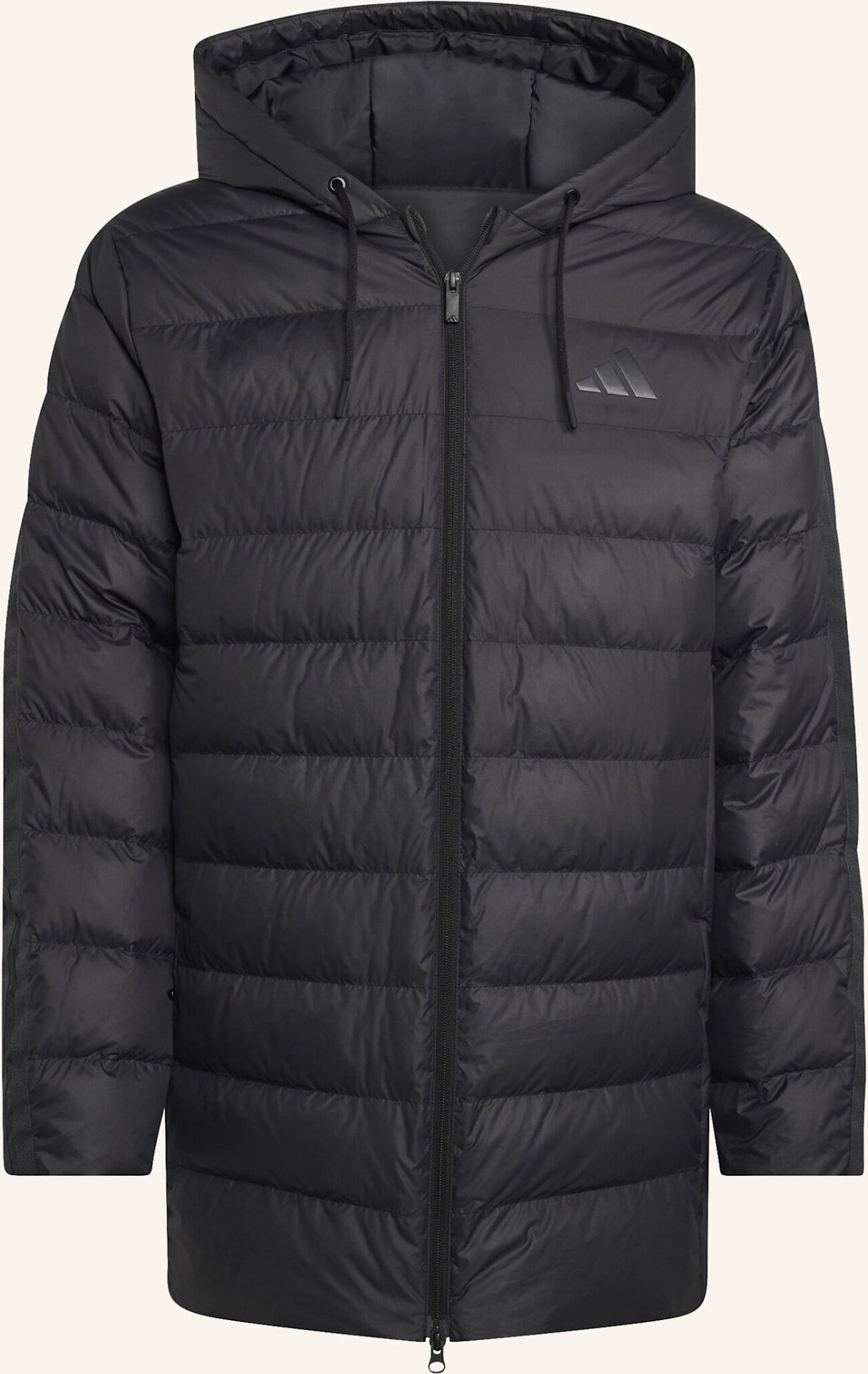 Thumbnail - Adidas Essentials Climawarm 3-Streifen Light Daunenparka Mit Kapuze schwarz
