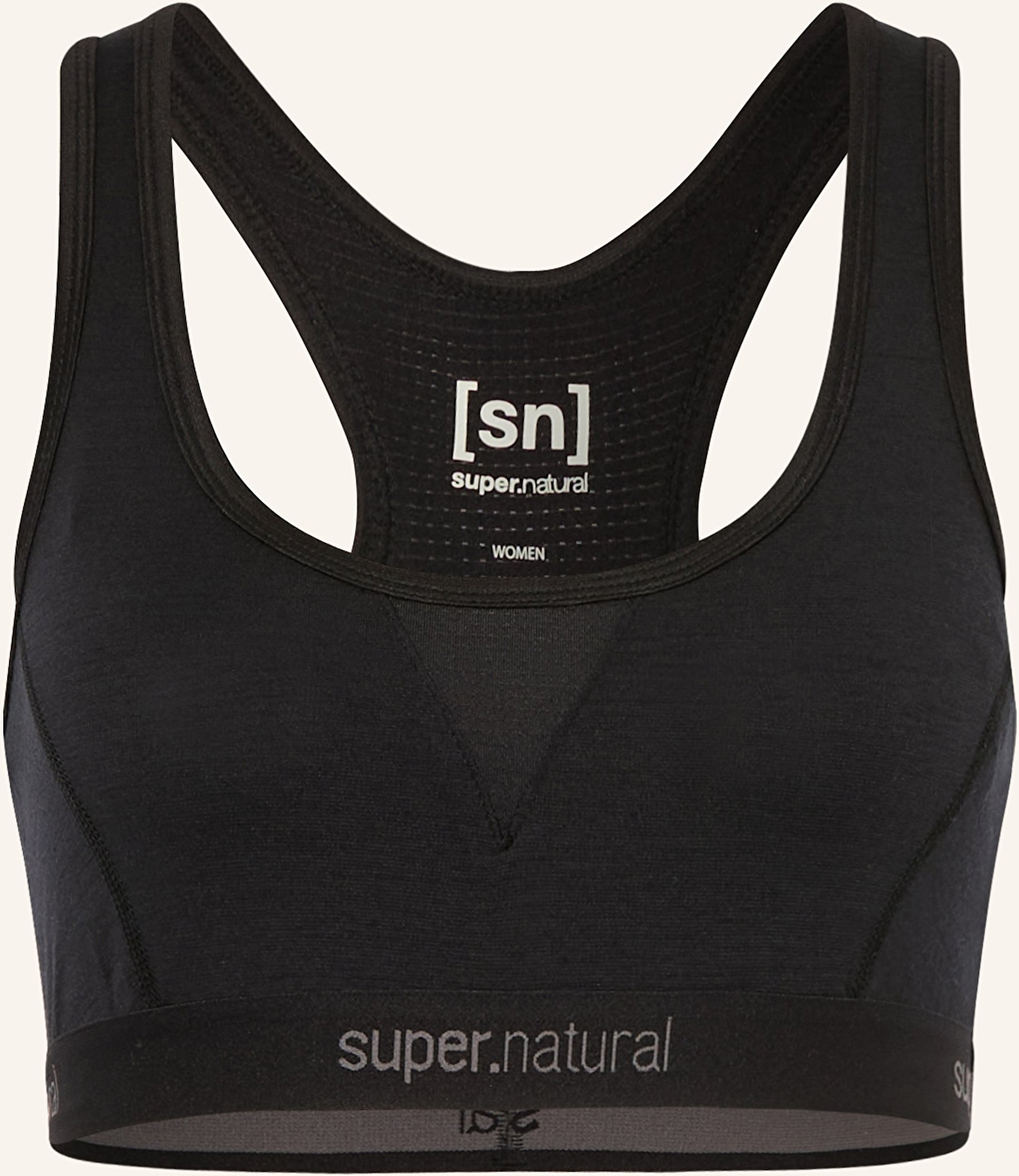 Super.Natural Sport-Bh tundra220 Semplice Mit Merinowolle schwarz