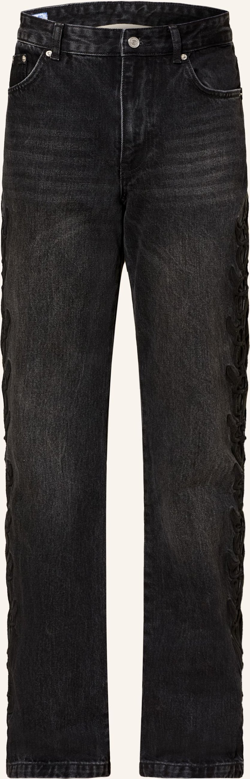 Thumbnail - Rough. Wide Leg Jeans Amity Regular Fit schwarz