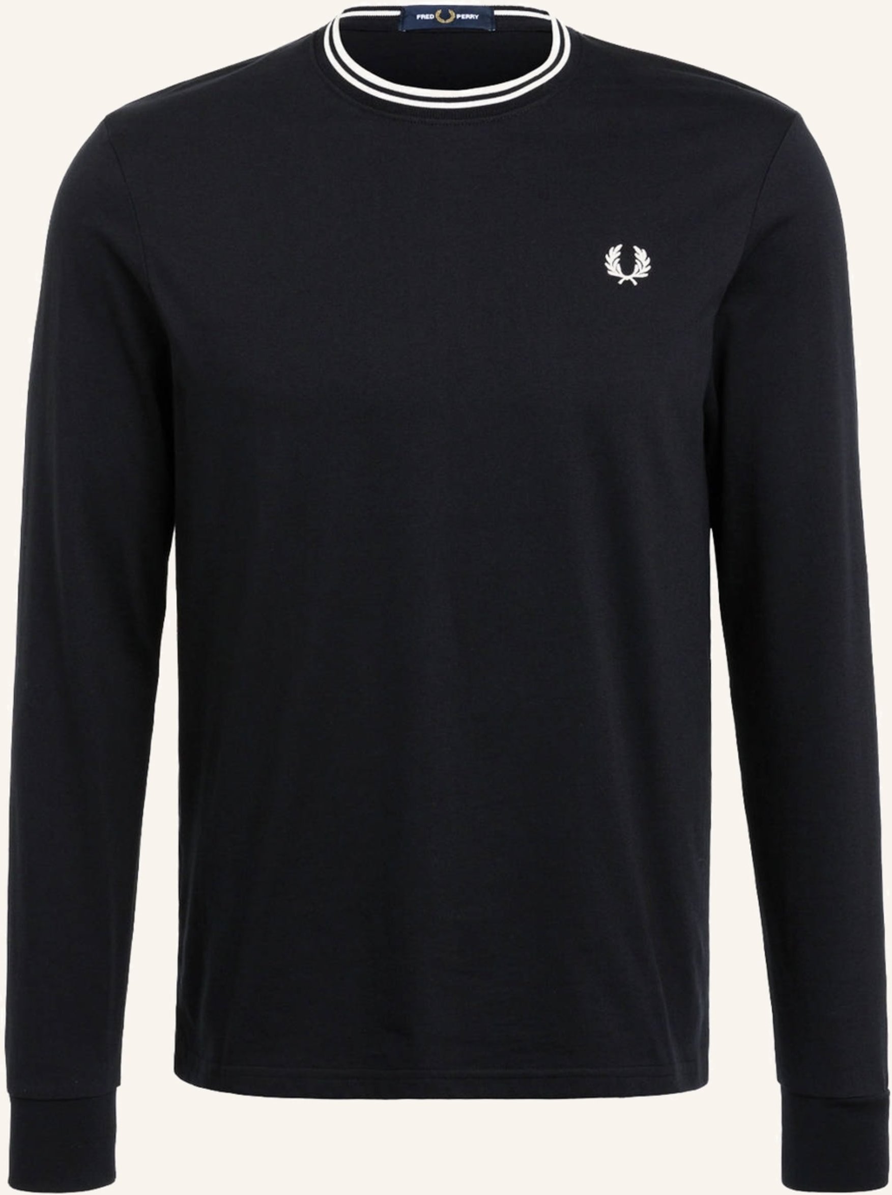 Thumbnail - Fred Perry Longsleeve schwarz