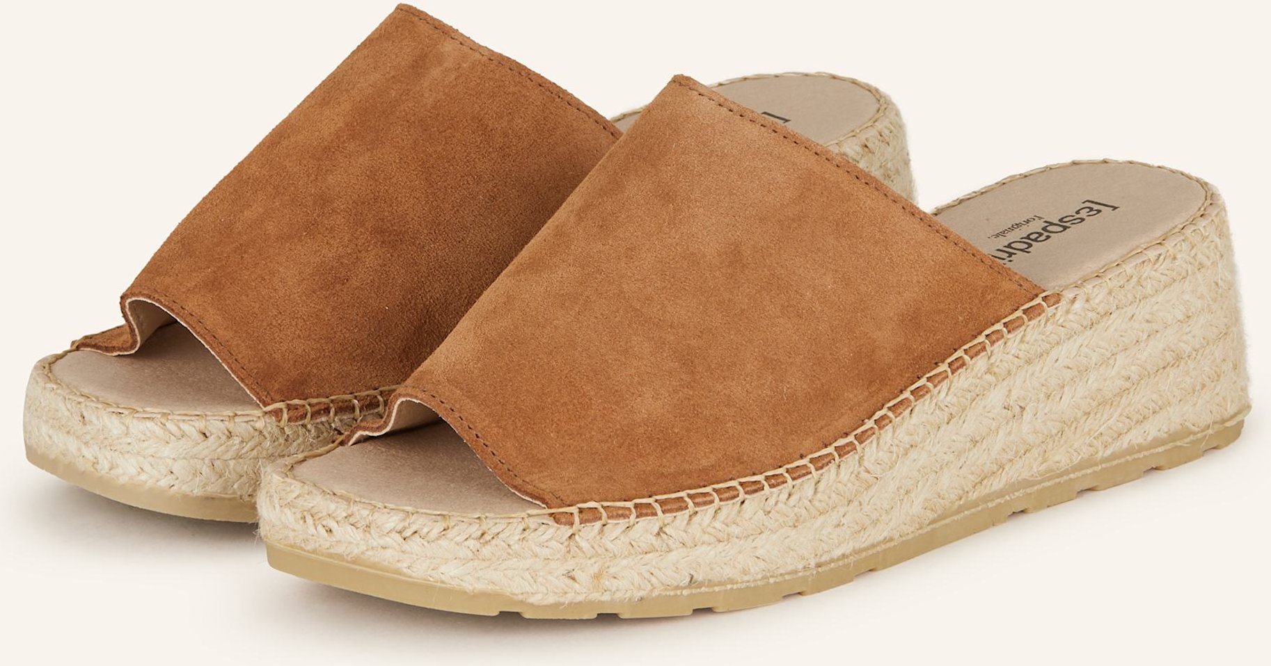 Espadrij L'originale Plateau-Pantoletten braun