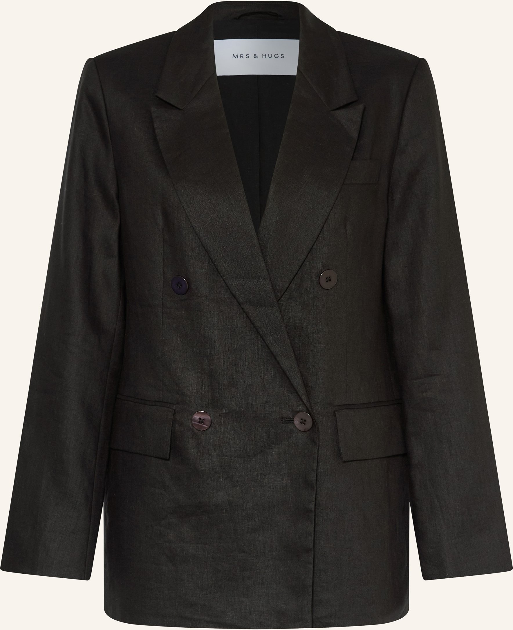 Mrs & Hugs Leinenblazer schwarz