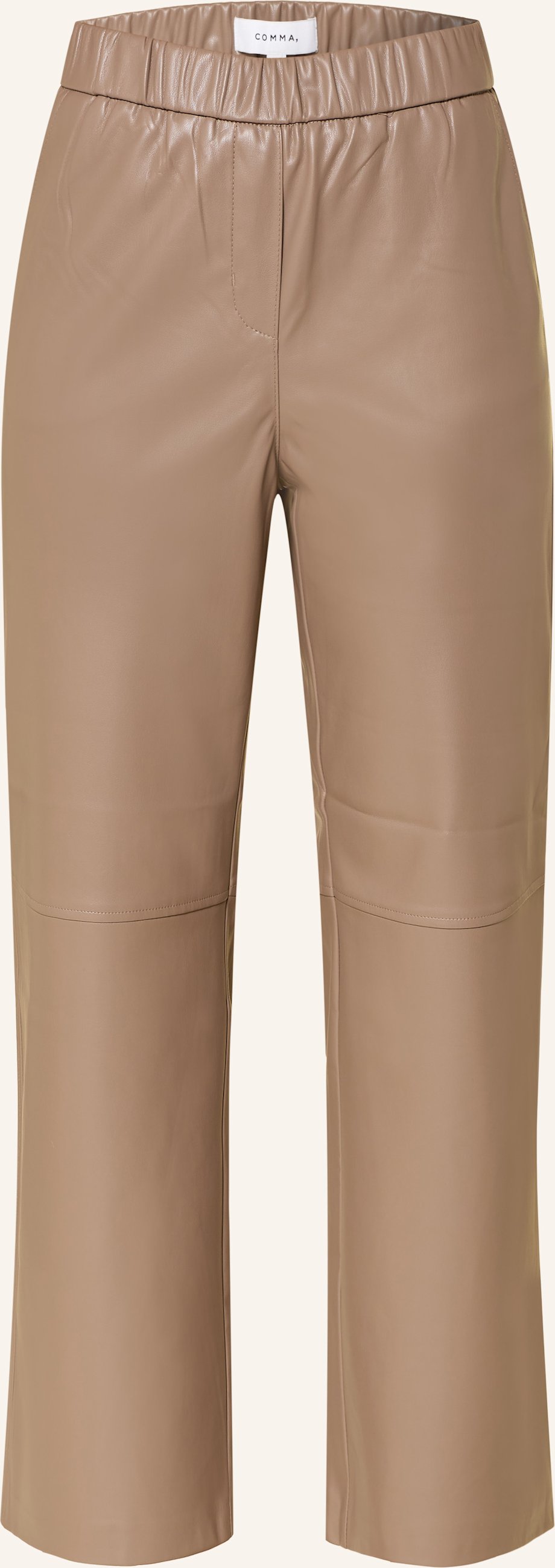 Comma Hose In Lederoptik braun