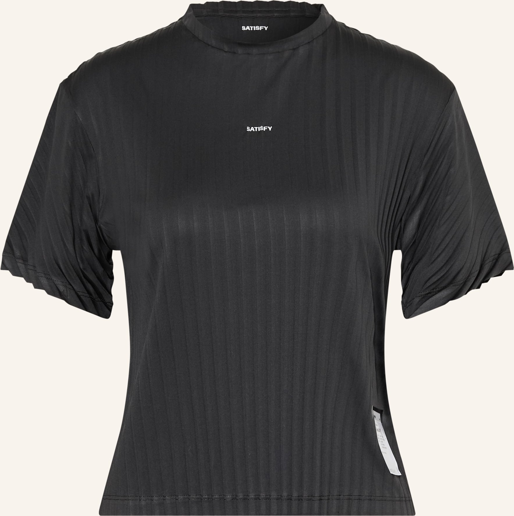 Satisfy Laufshirt Auralite™ Pleated schwarz