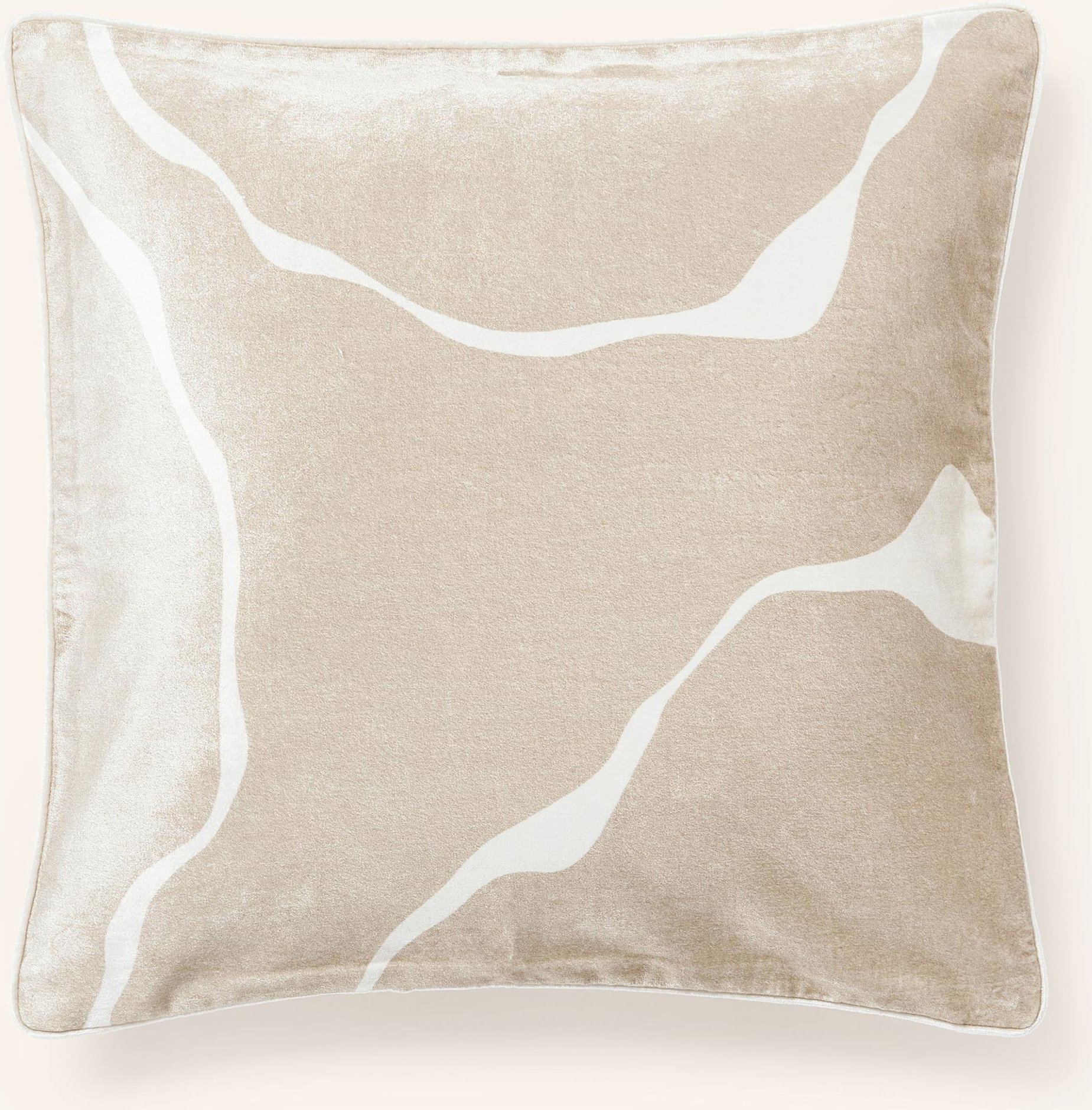 Westwing Collection Dekokissenhülle Seraphina Aus Samt beige