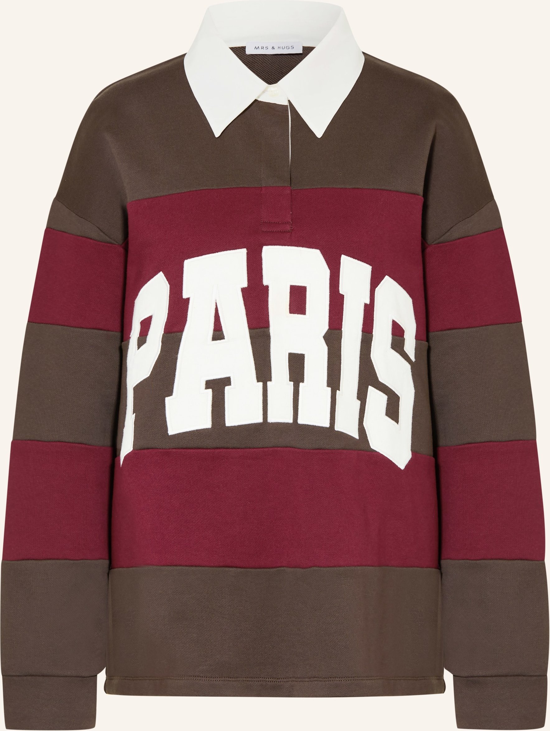 Mrs & Hugs Jersey-Poloshirt braun