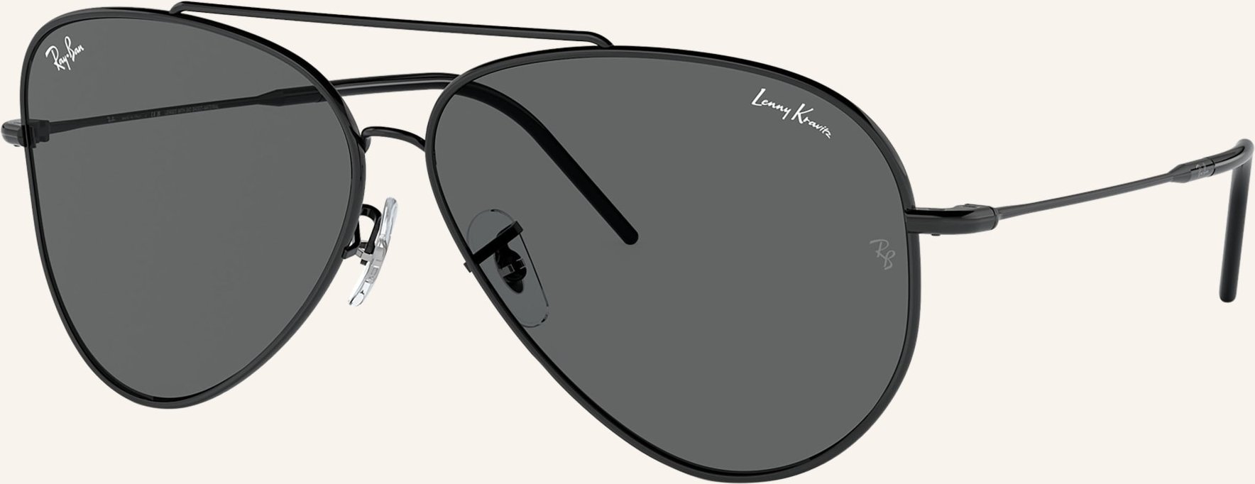 Ray-Ban Sonnenbrille Aviator Reverse schwarz