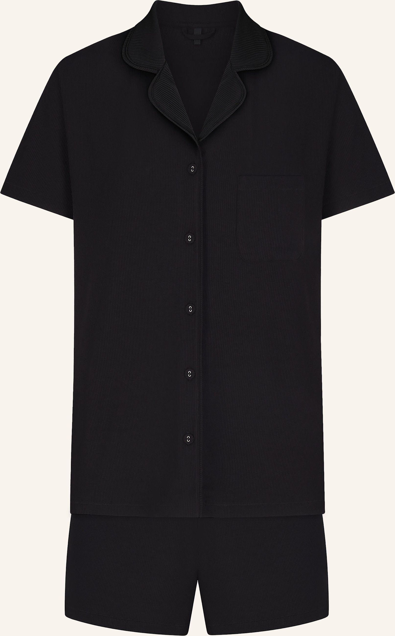 Skims Shorty-Schlafanzug Soft Lounge schwarz