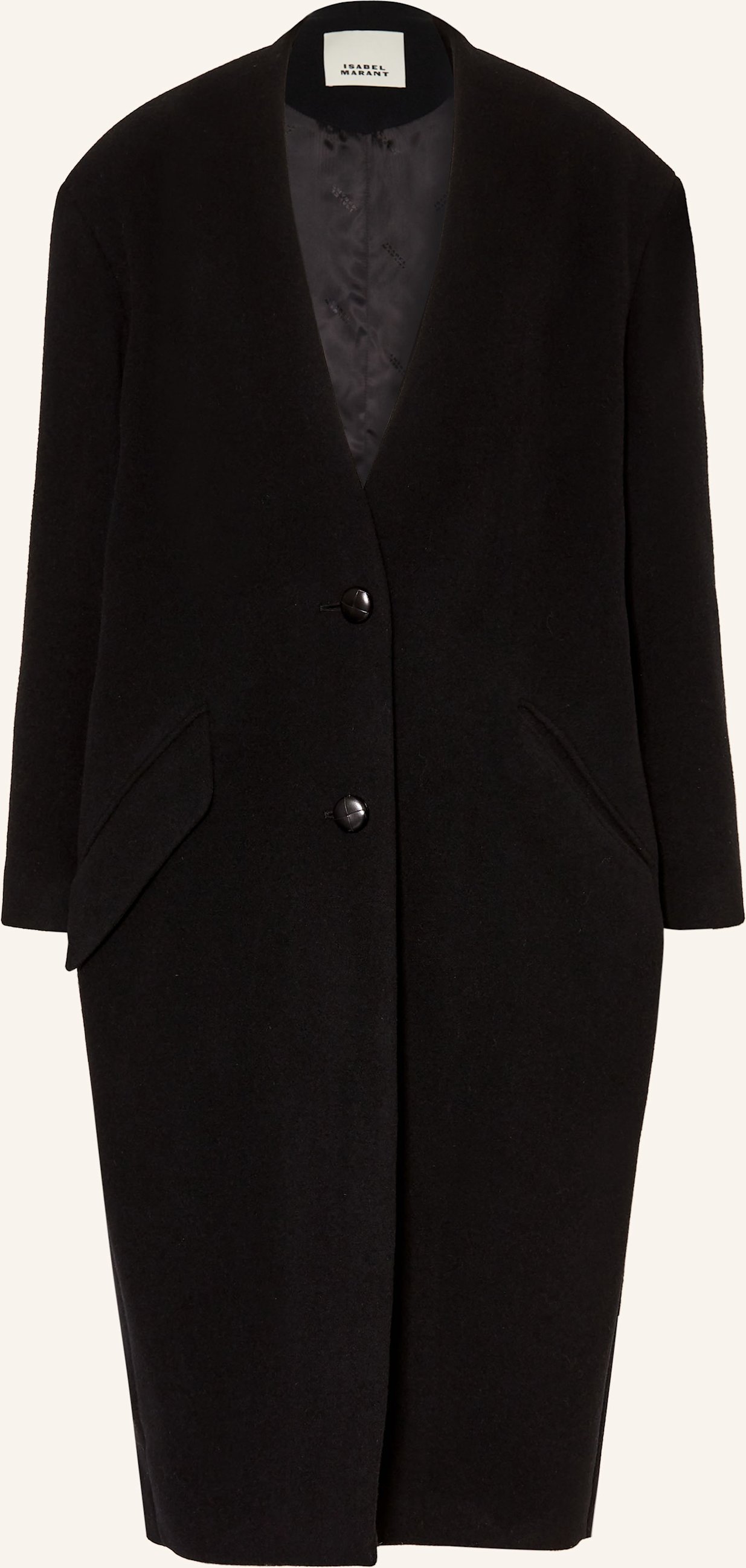 Isabel Marant Wollmantel Florane schwarz