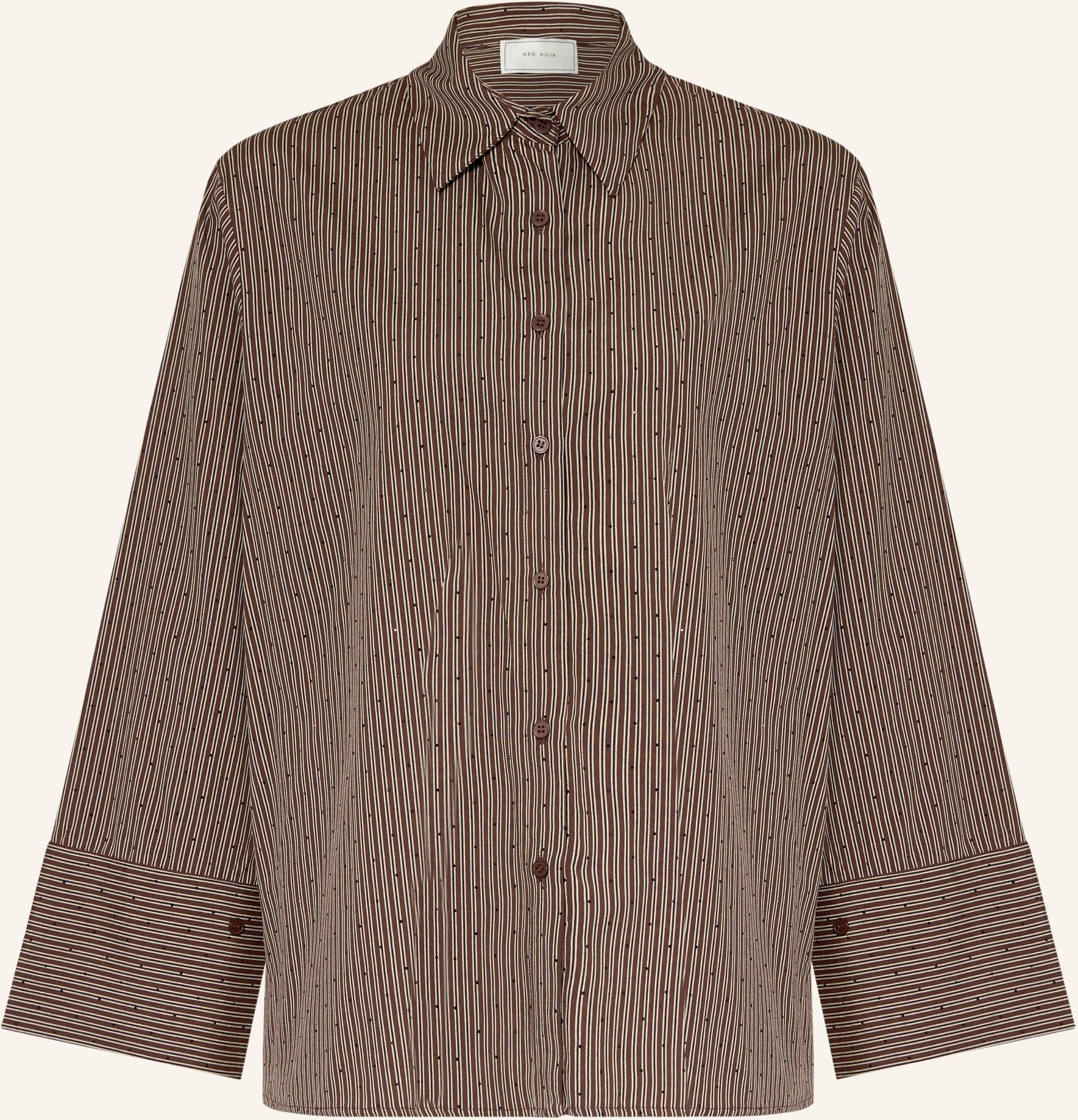 Neo Noir Hemdbluse Dita Mit Schmucksteinen braun