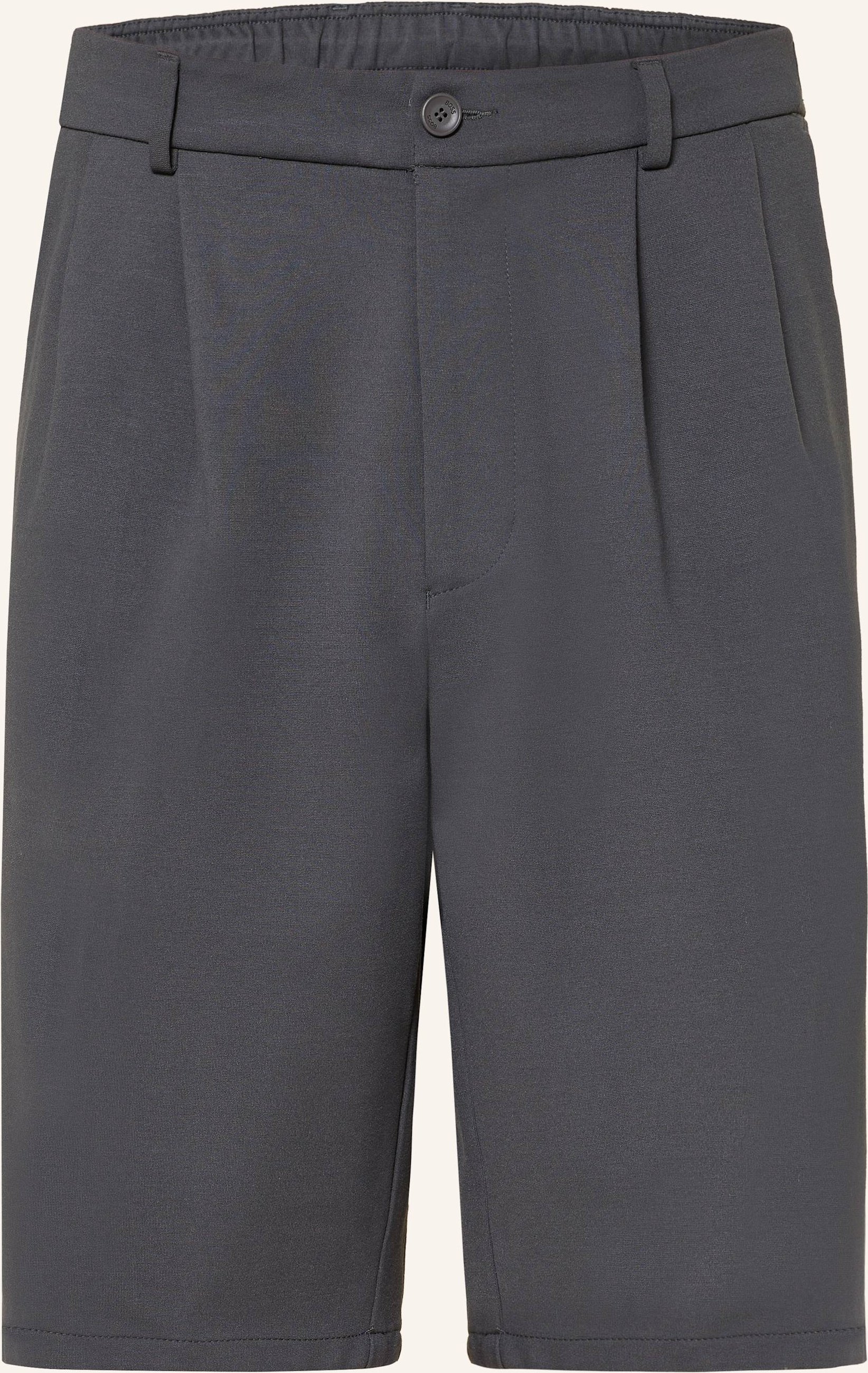 Boss Tennisshorts Retro Pleat grau