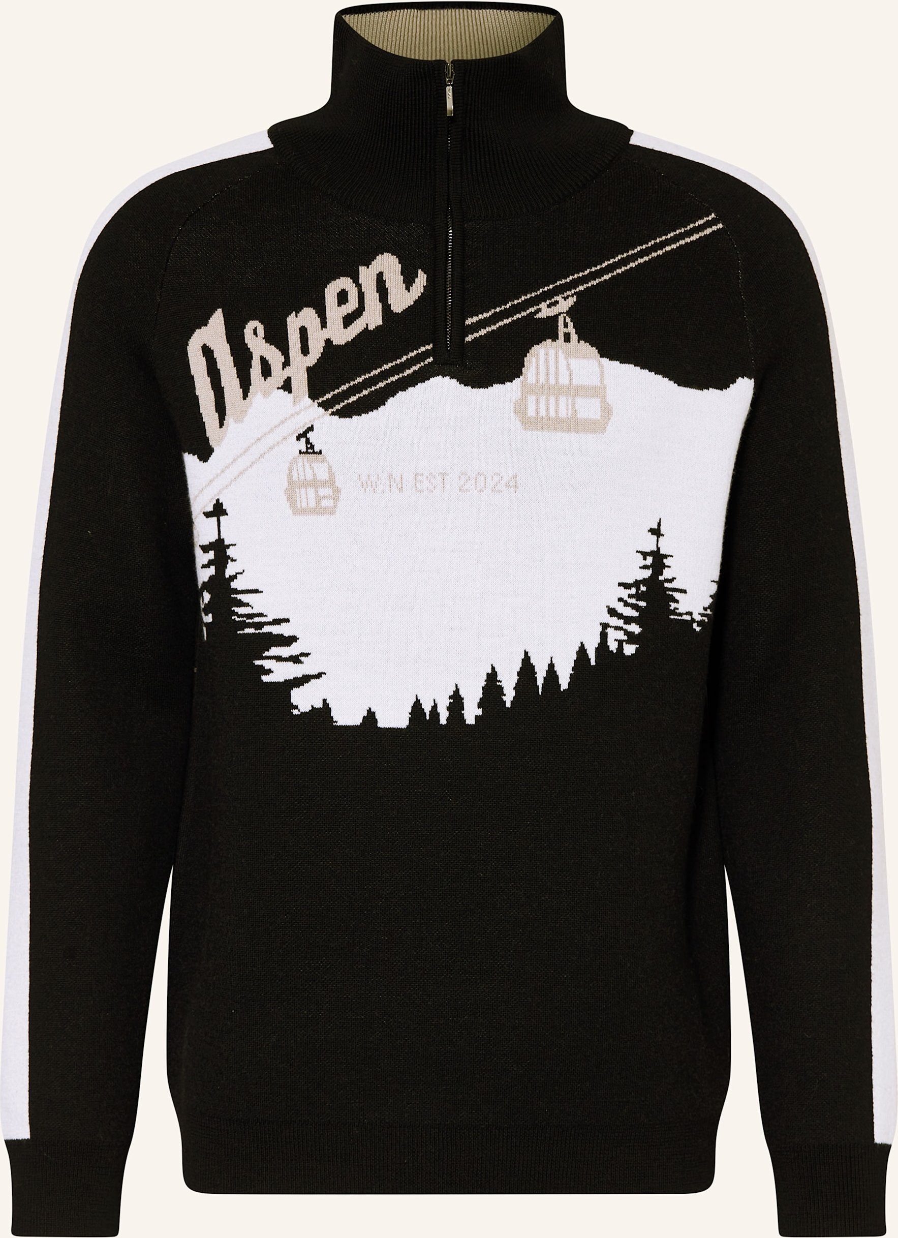 Thumbnail - We Norwegians Troyer Afterski Aus Merinowolle schwarz