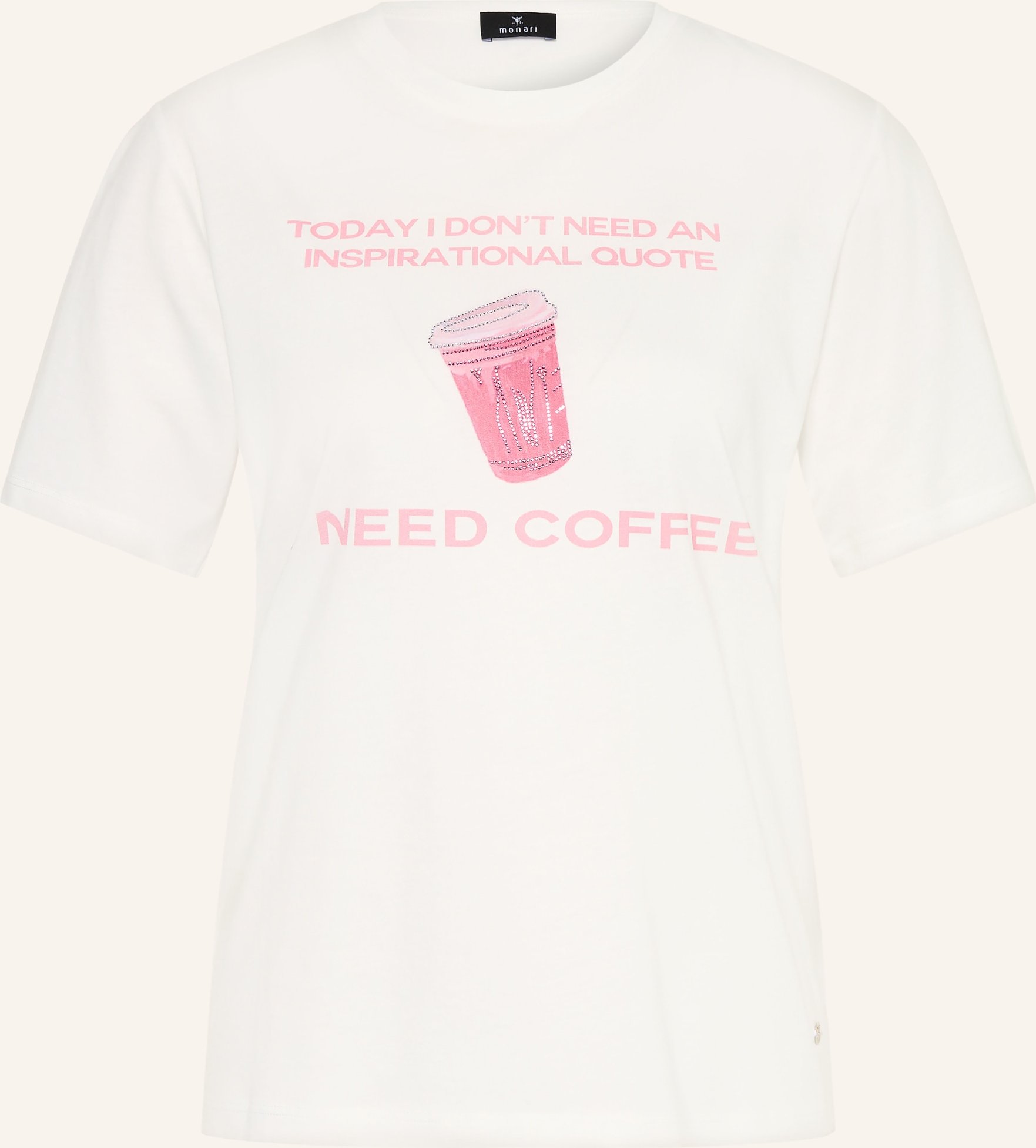 Thumbnail - Monari T-Shirt Mit Schmucksteinen weiss