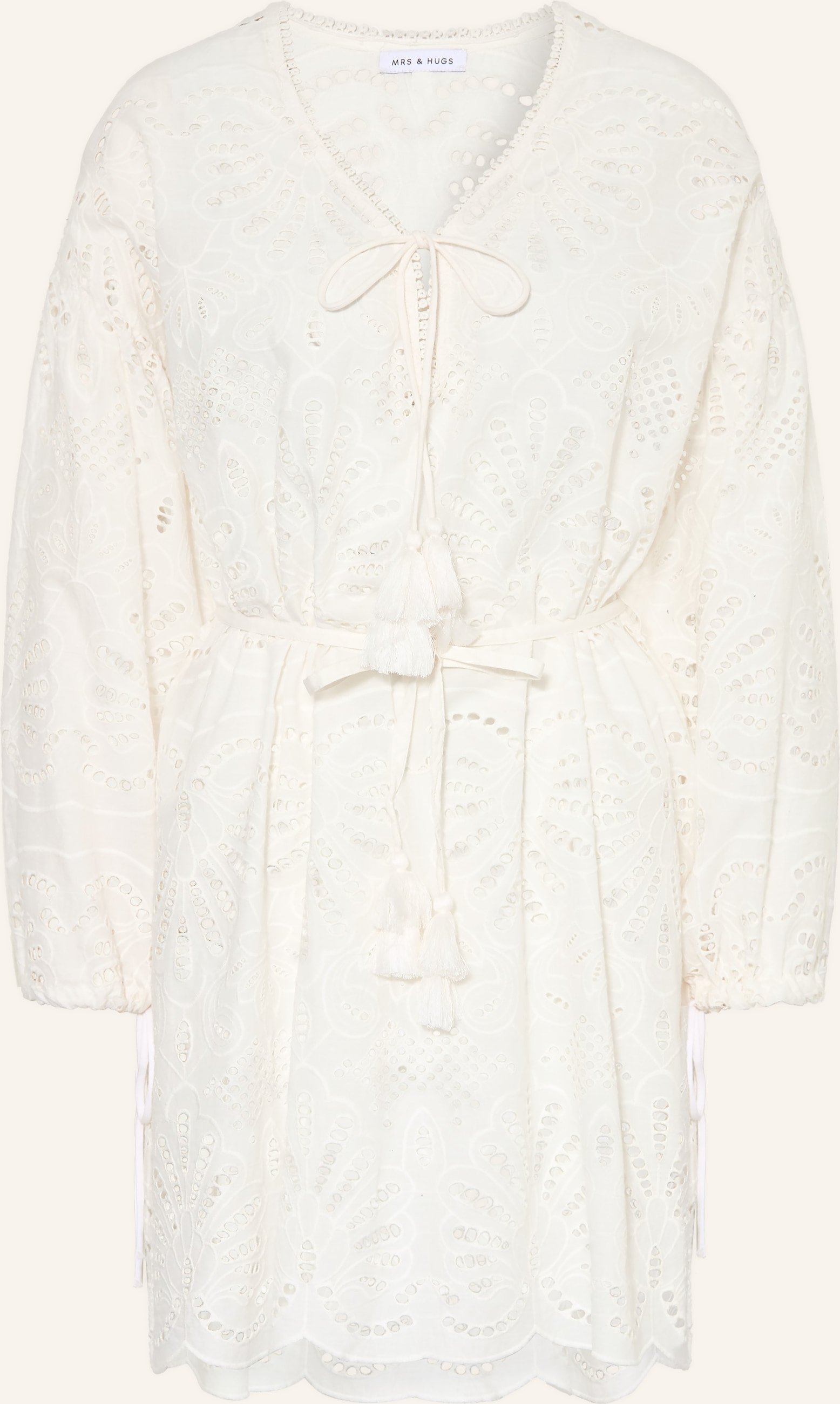 Mrs & Hugs Strandkleid Aus Lochspitze weiss