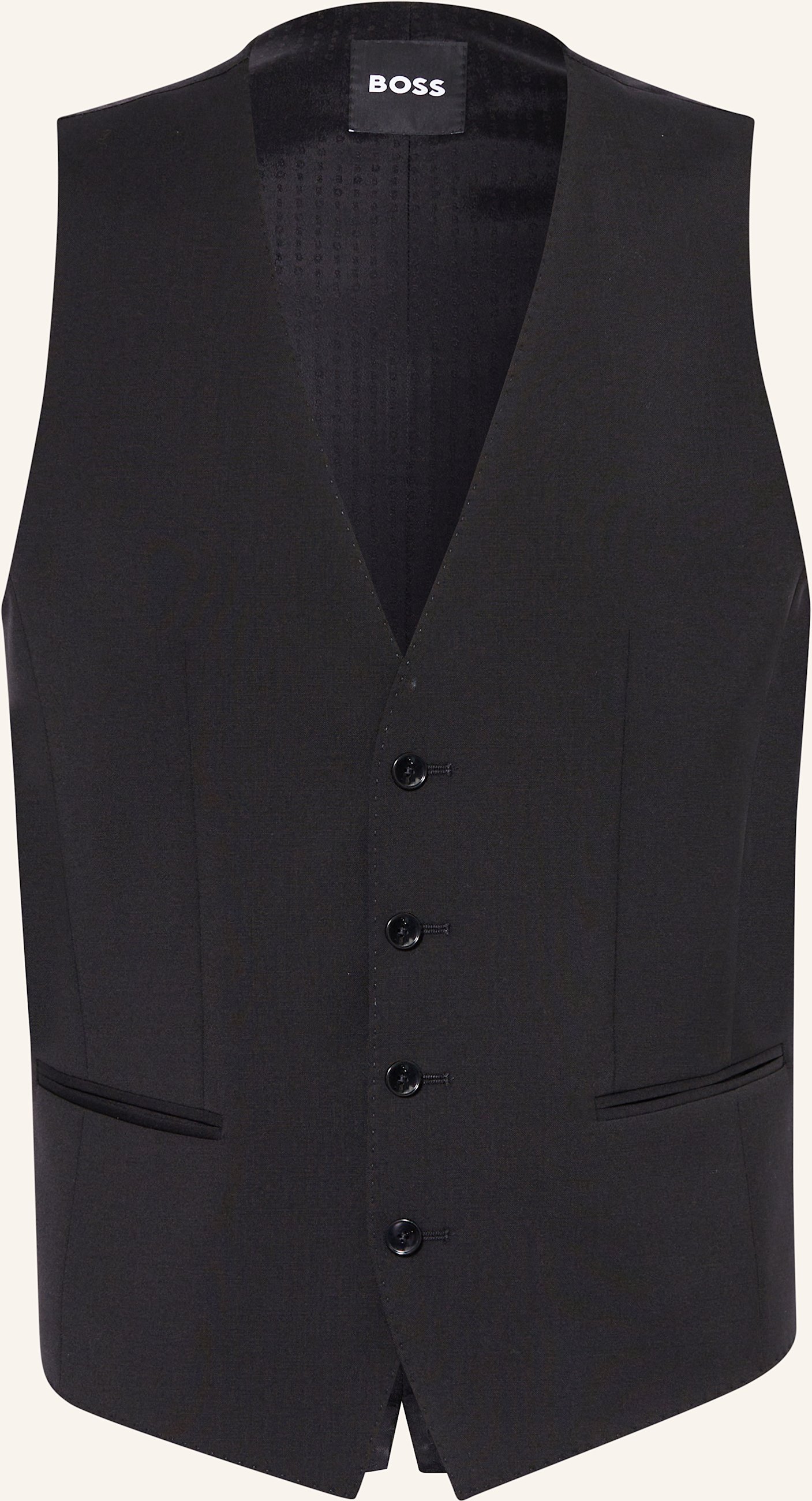Boss Anzugweste Huge Slim Fit schwarz