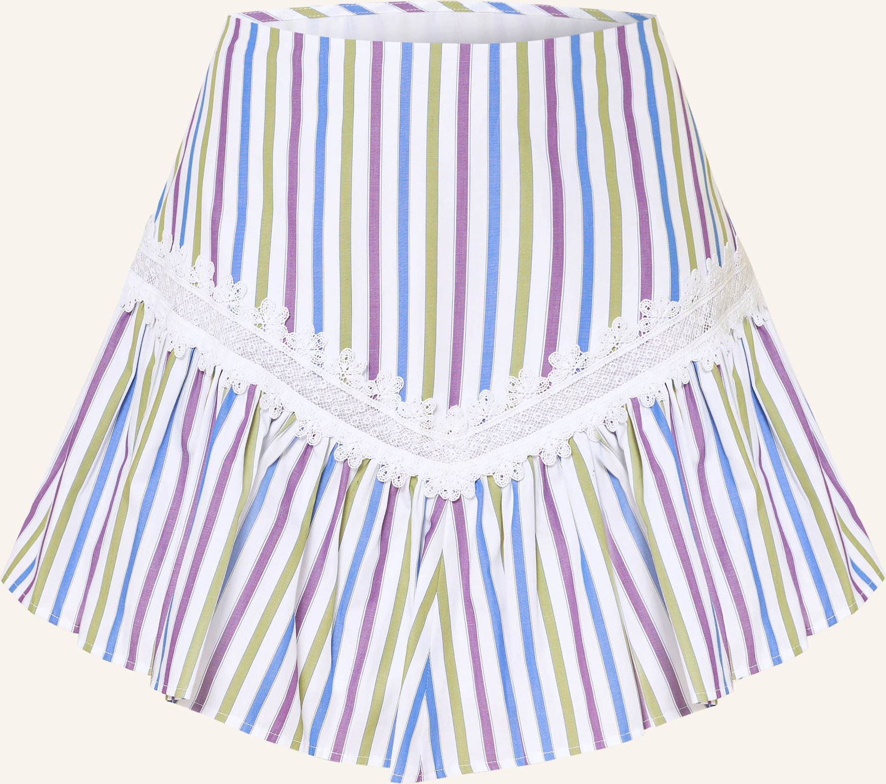 Claudie Pierlot Rock Mit Spitze Und Rüschen weiss