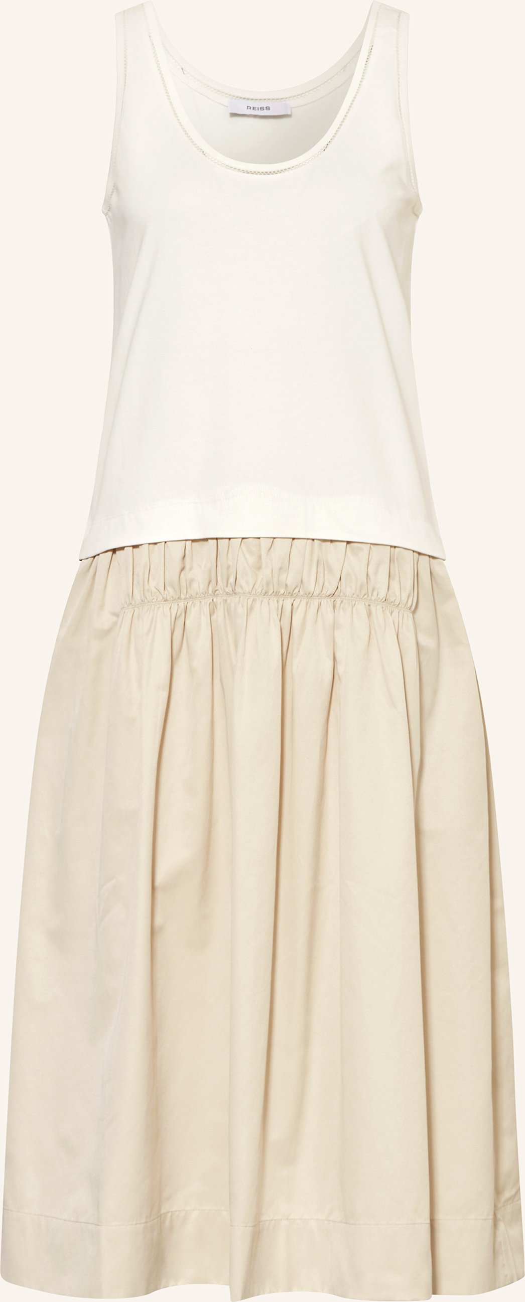 Reiss Kleid Wren Im Materialmix beige
