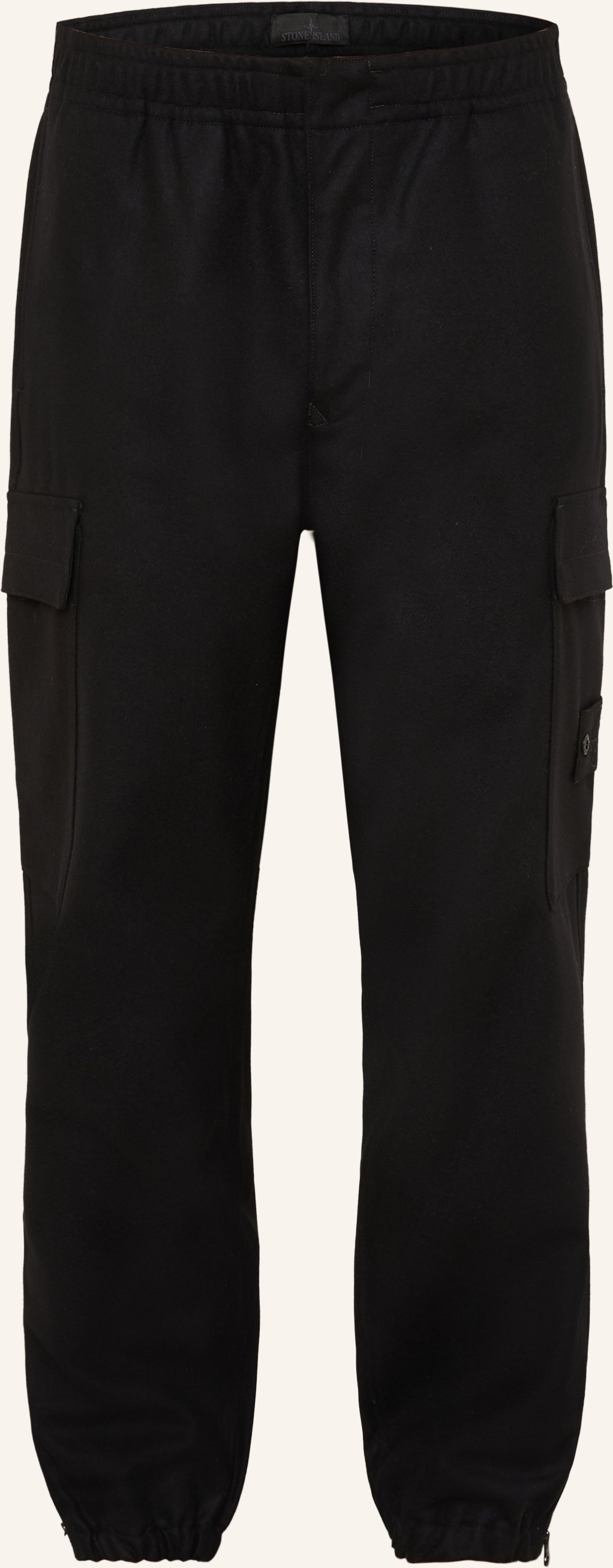 Stone Island Cargohose Ghost Aus Flanell schwarz