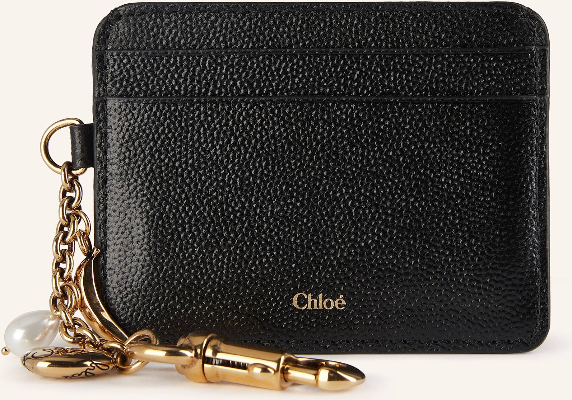 Thumbnail - Chloé Kartenetui Chloé Charms schwarz