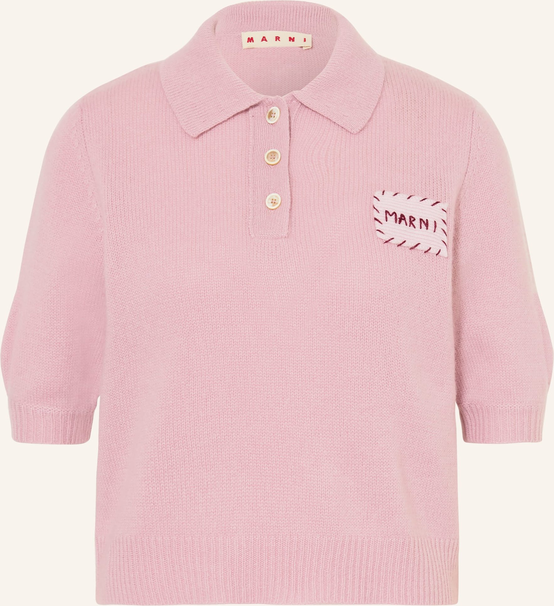Marni Strick-Poloshirt Aus Cashmere lila