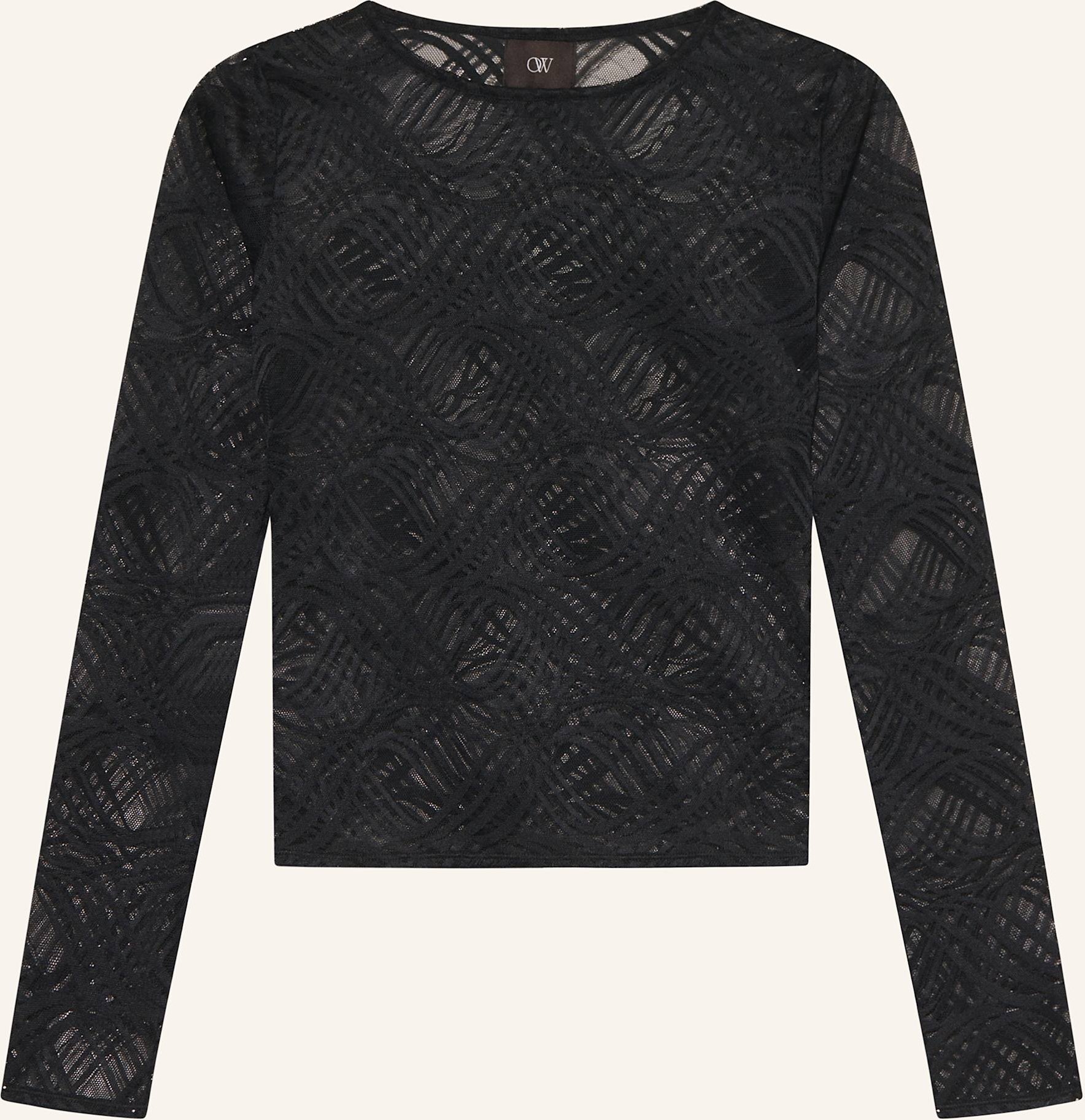 Ow Collection Longsleeve Larissa Aus Mesh schwarz