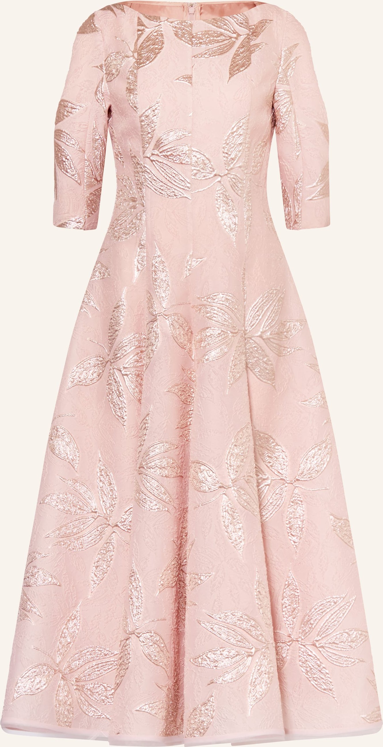 Talbot Runhof Cocktailkleid Aus Jacquard Mit 3/4-Arm rosa