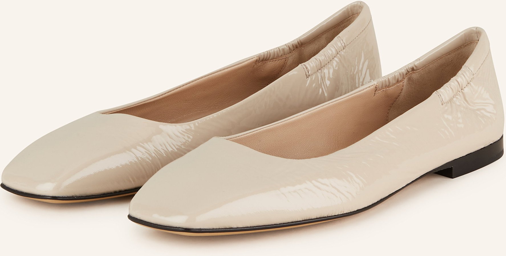 Pomme D'or Lackballerinas Emily beige