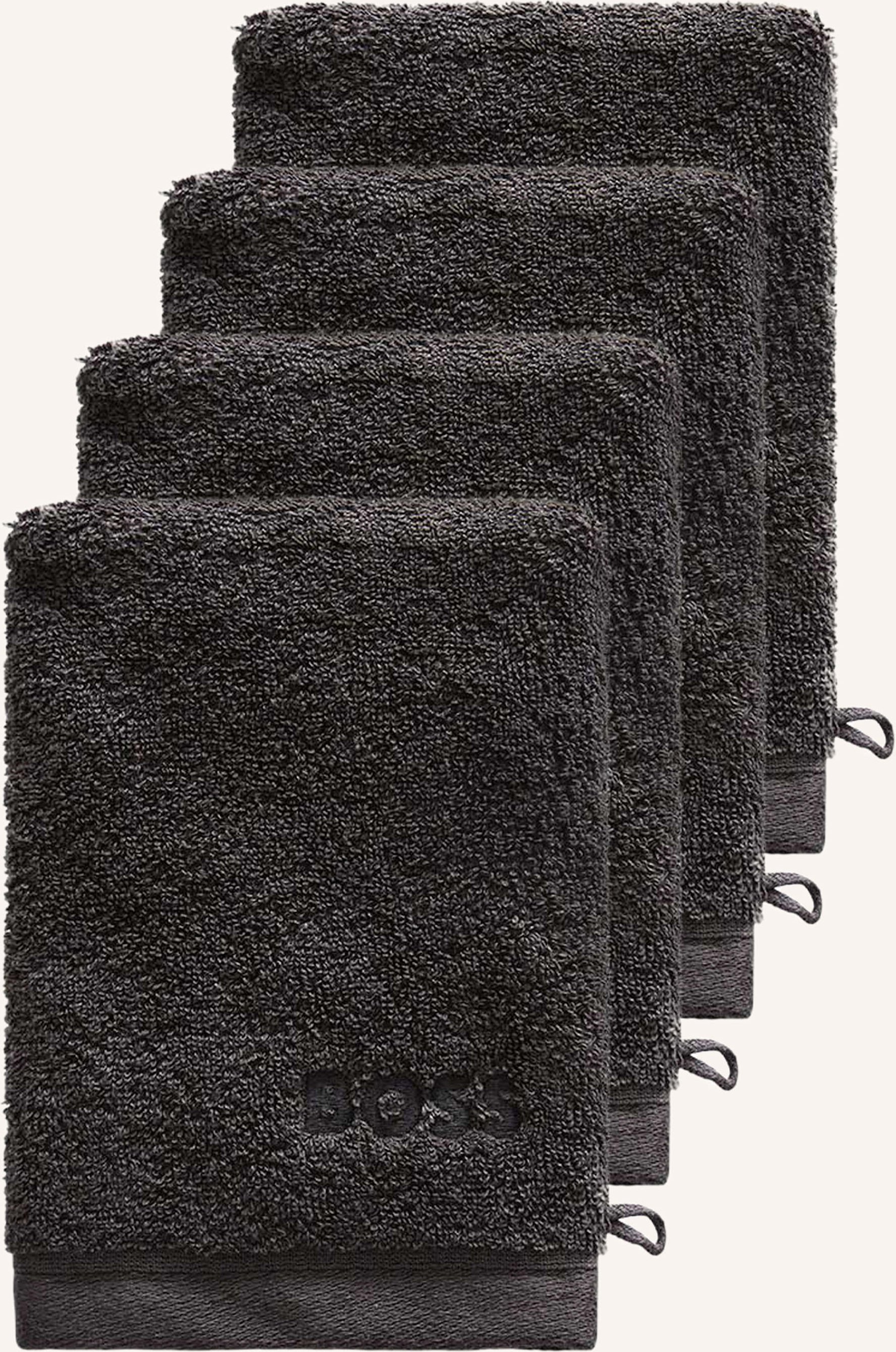 Boss Waschhandschuh 4er Set Loft schwarz
