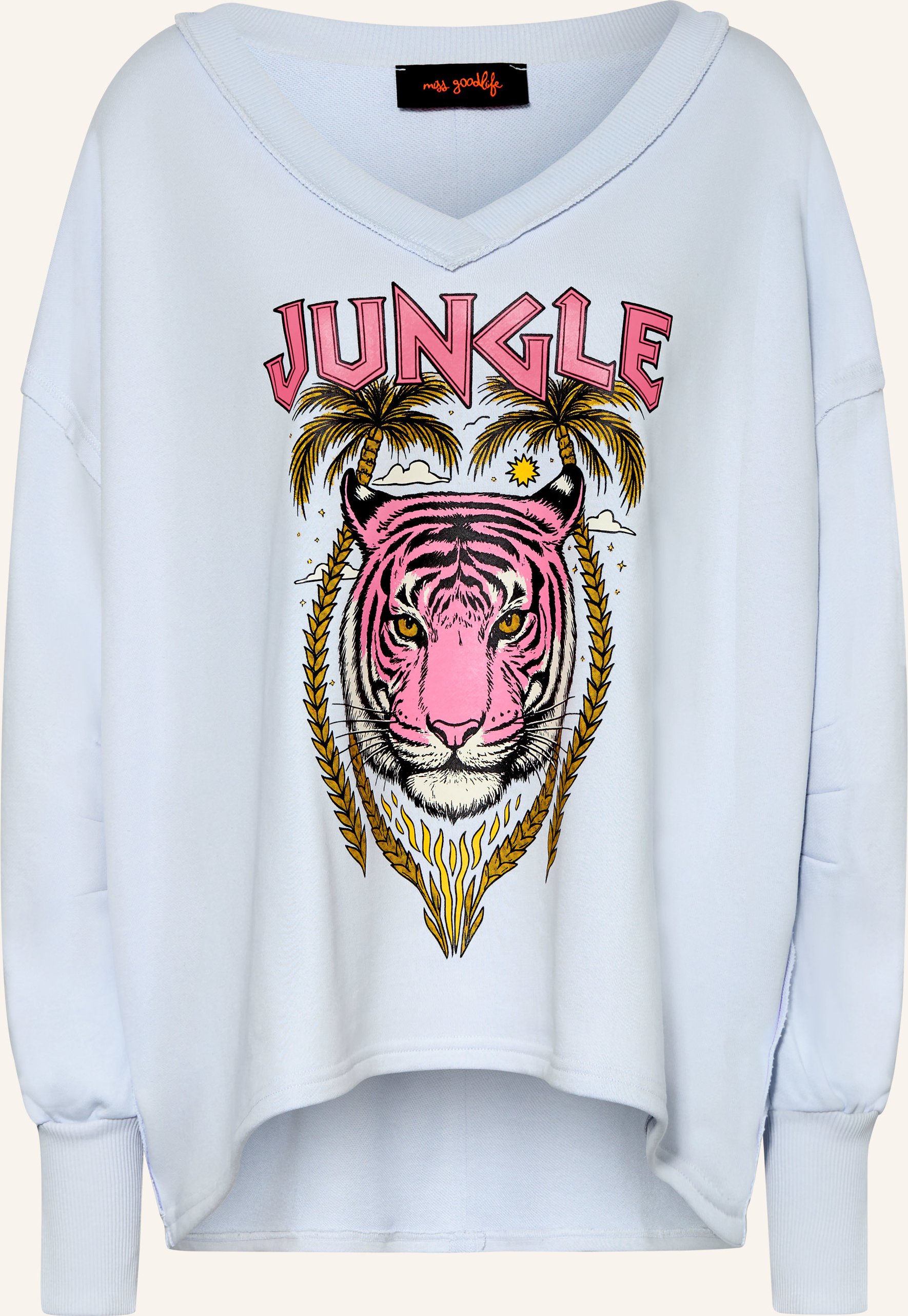 Miss Goodlife Oversized-Sweatshirt blau