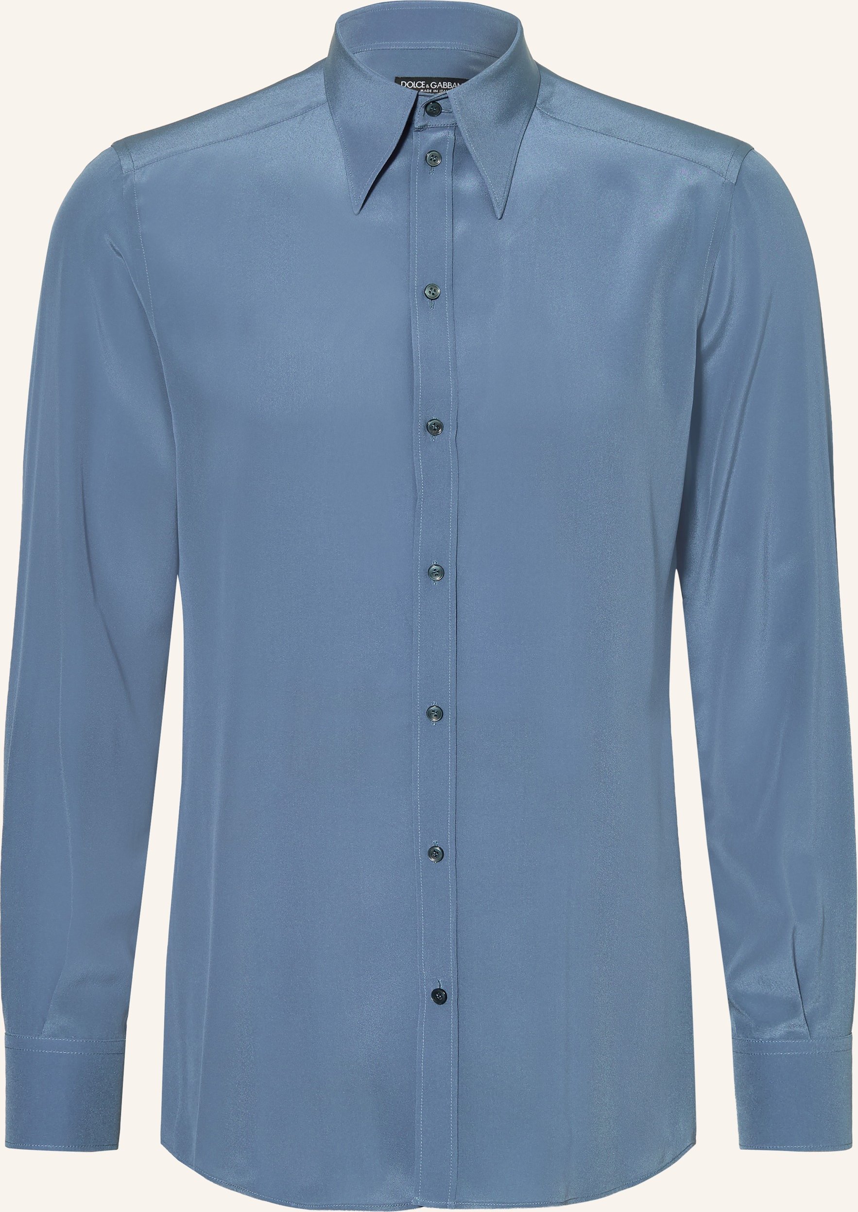 Dolce & Gabbana Seidenhemd Slim Fit blau