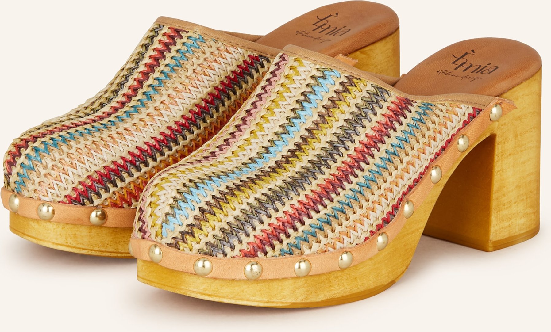 È Mia Clogs Mit Nieten rot