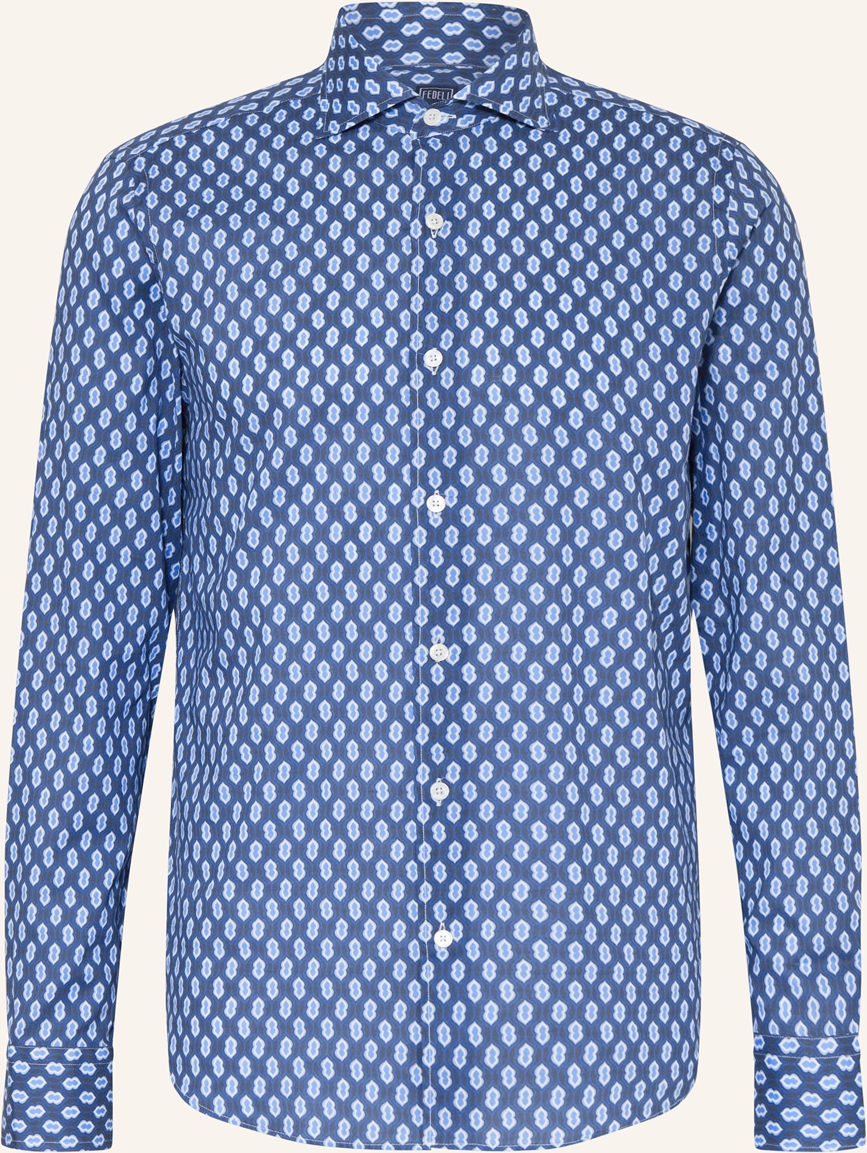 Fedeli Hemd Sean Regular Fit blau