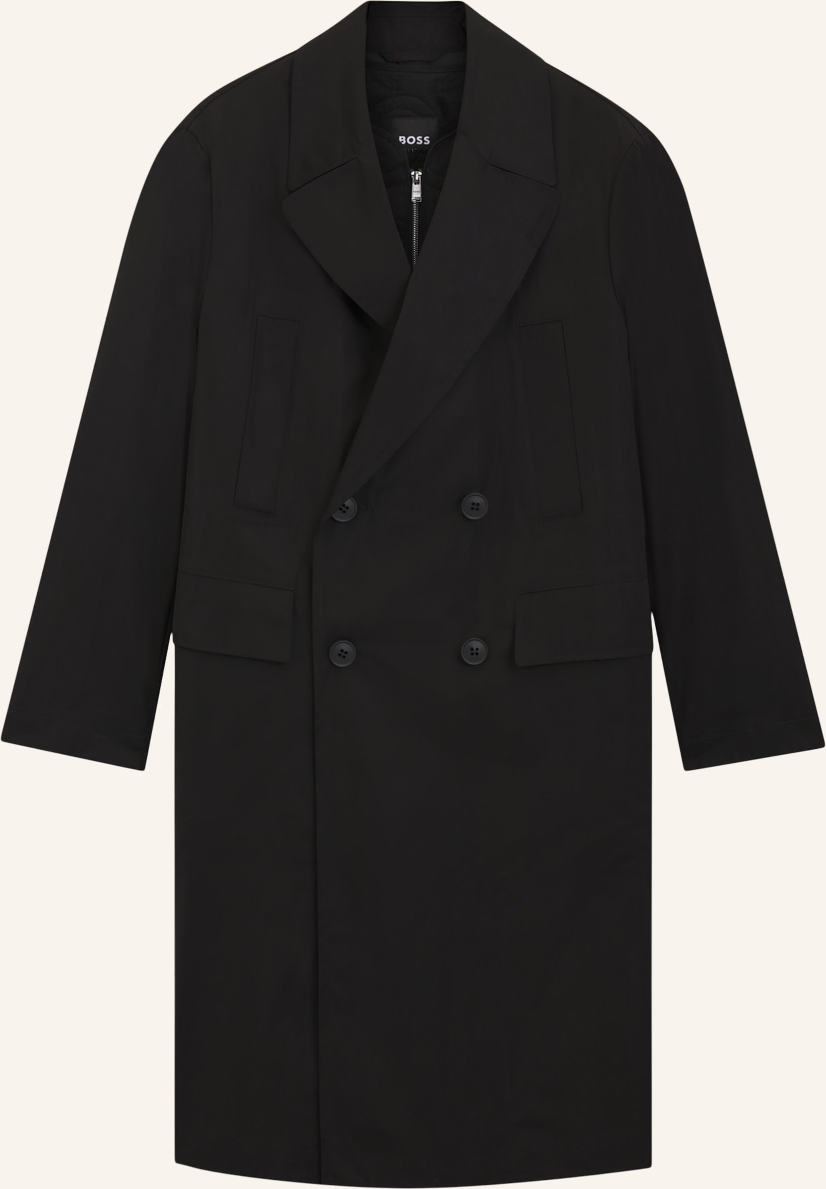 Boss Klassischer Mantel C-Cale-Db-3In1251Btc Relaxed Fit schwarz